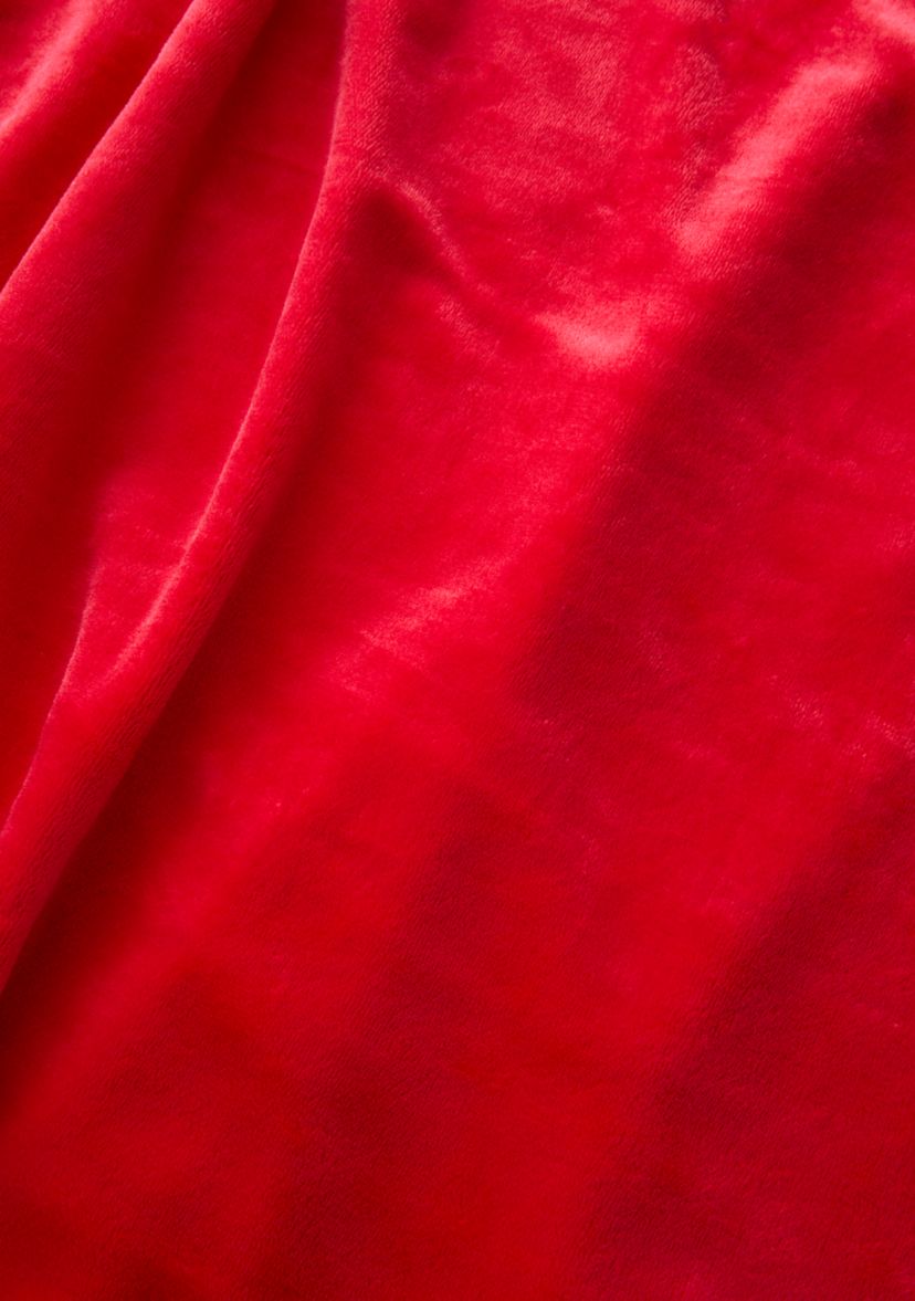 	  Solid Holiday Plush Throw Blanket 