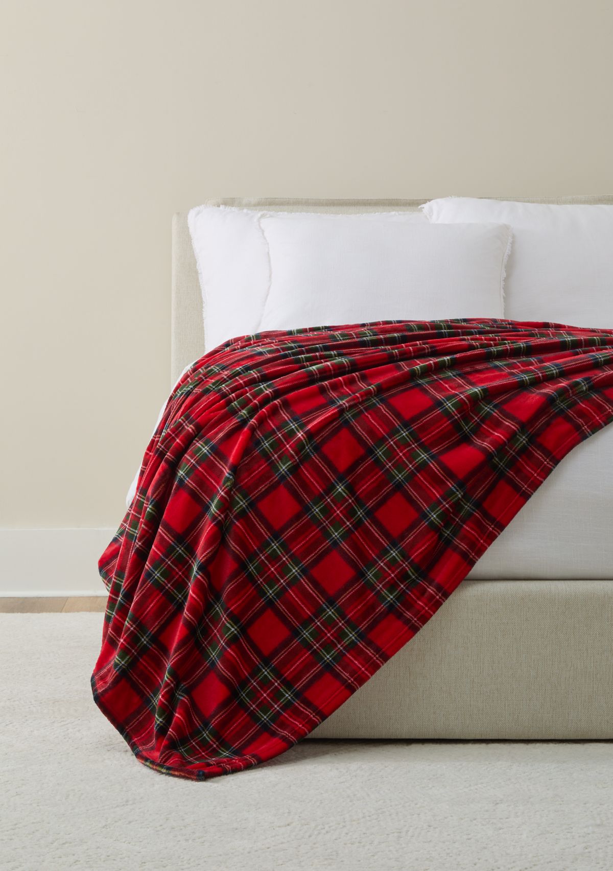 Red Tartan Plaid Plush Blanket