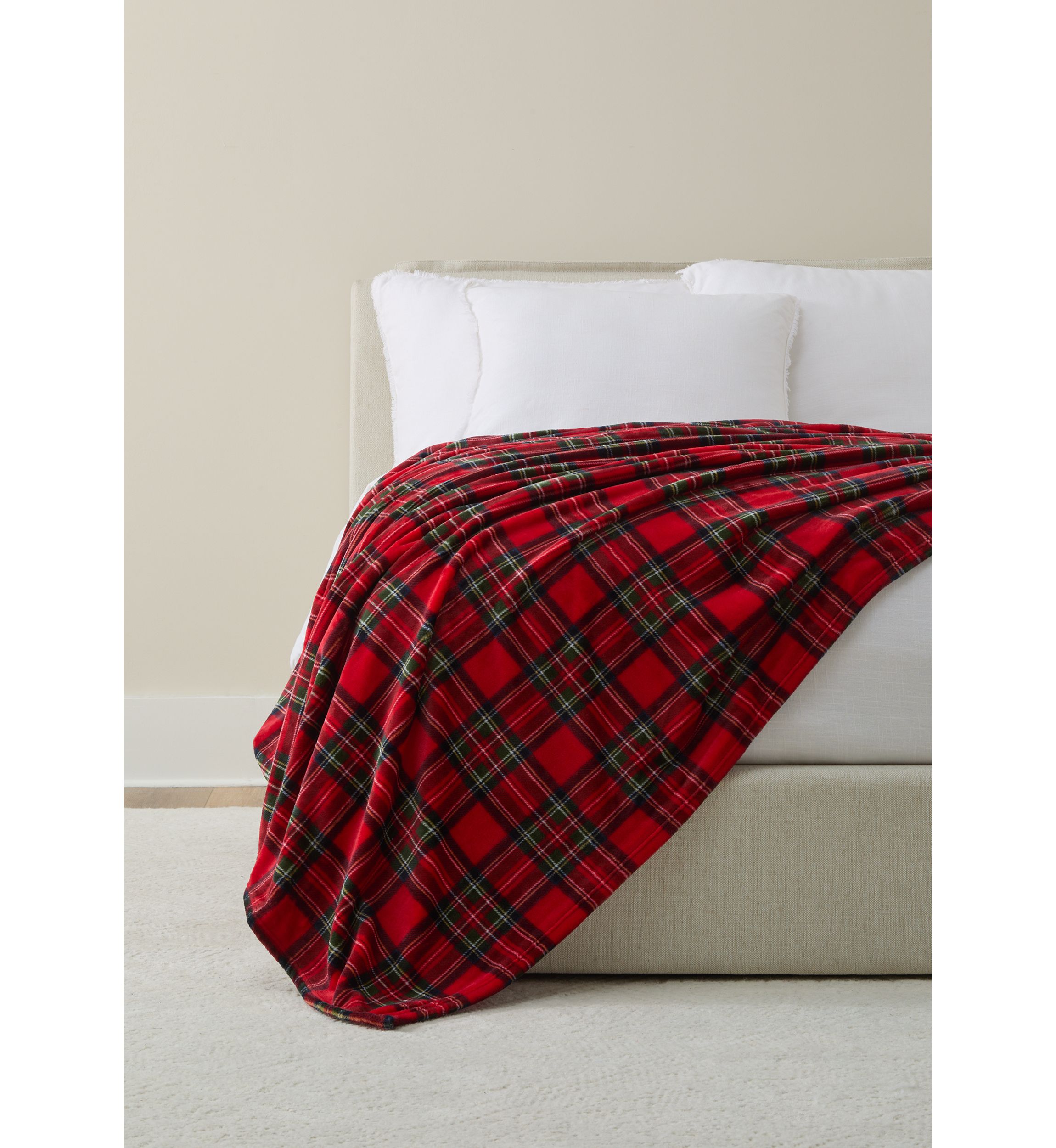 Red Tartan Plaid Plush Blanket
