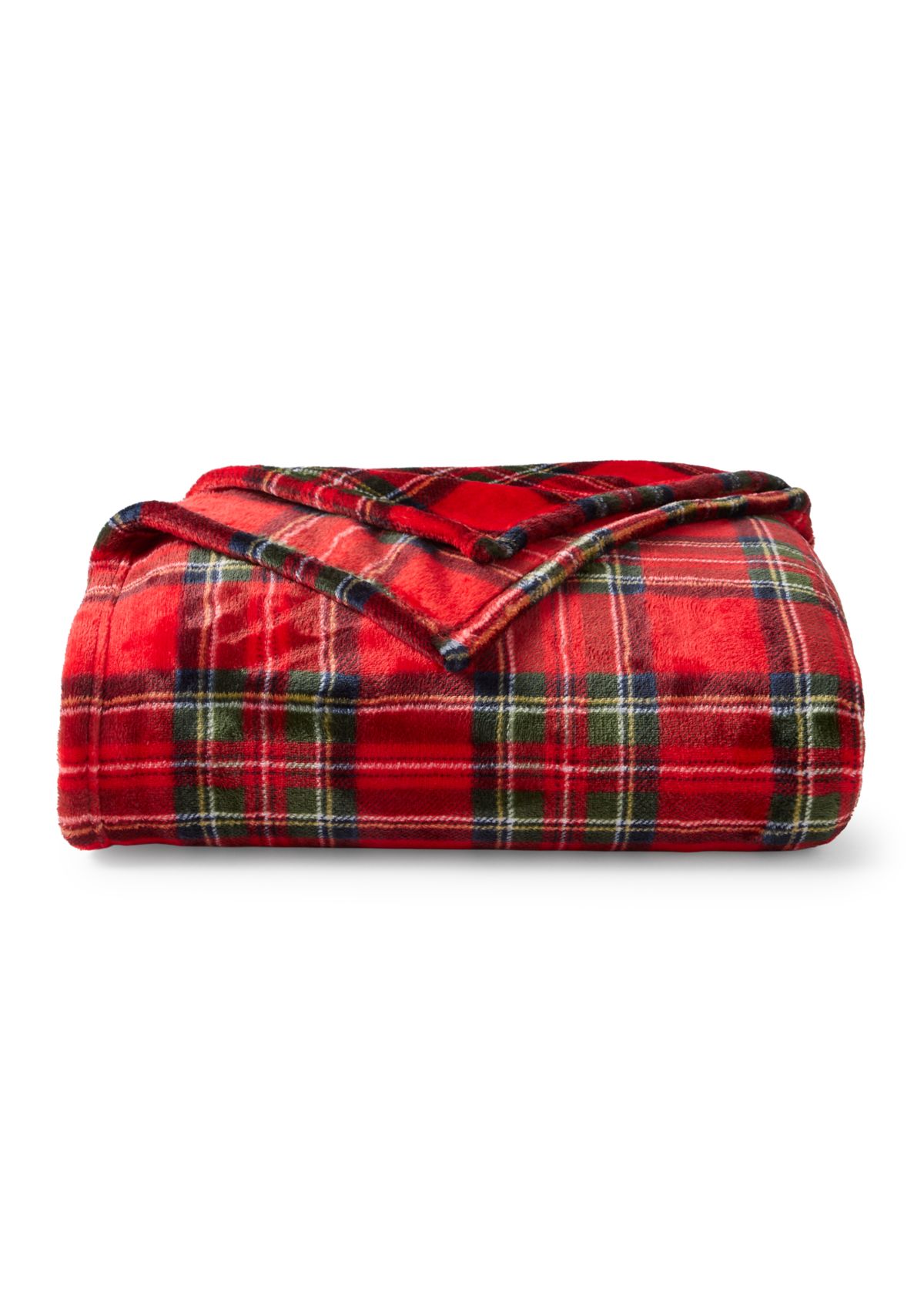 Red Tartan Plaid Plush Blanket