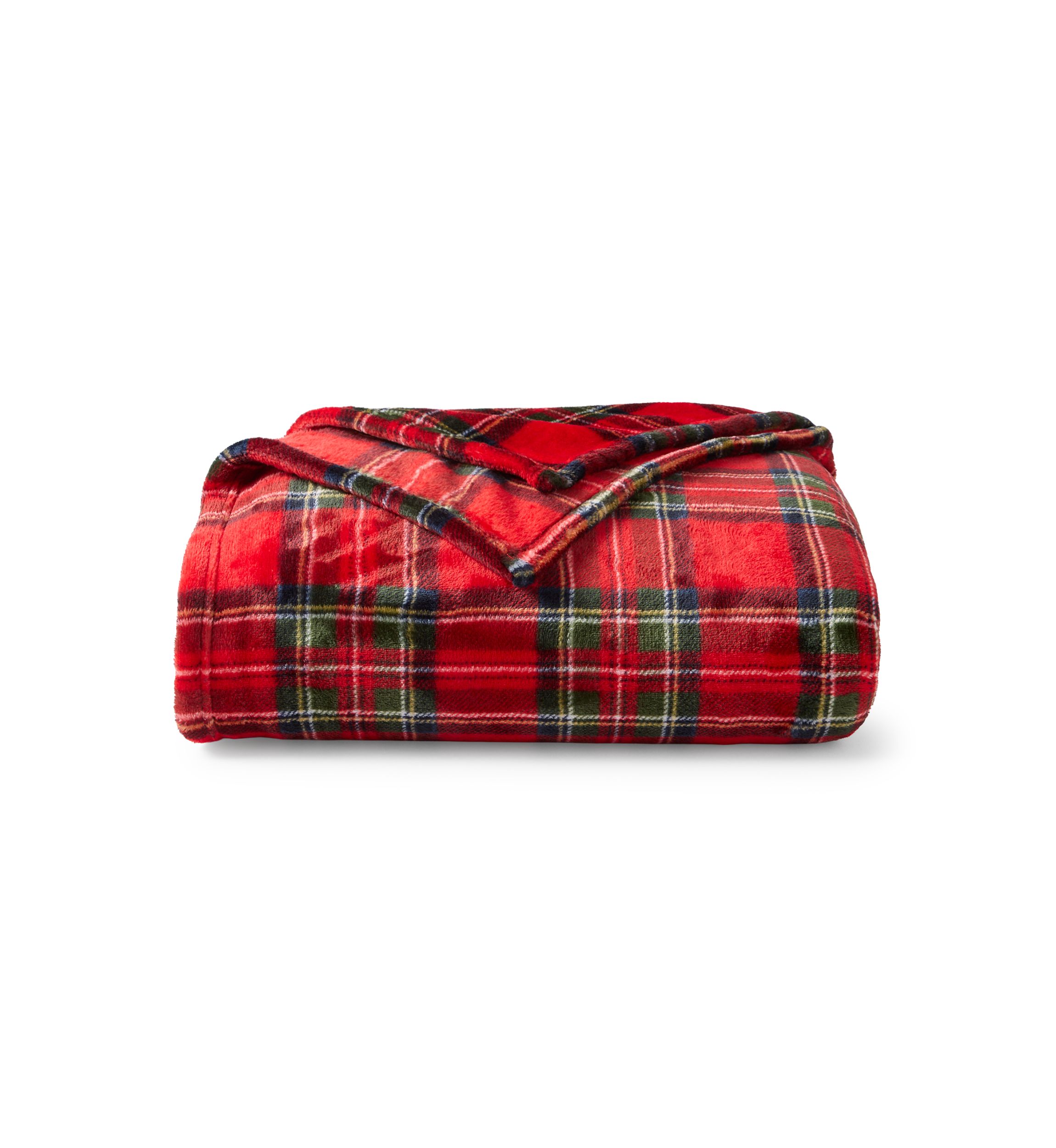 Red Tartan Plaid Plush Blanket