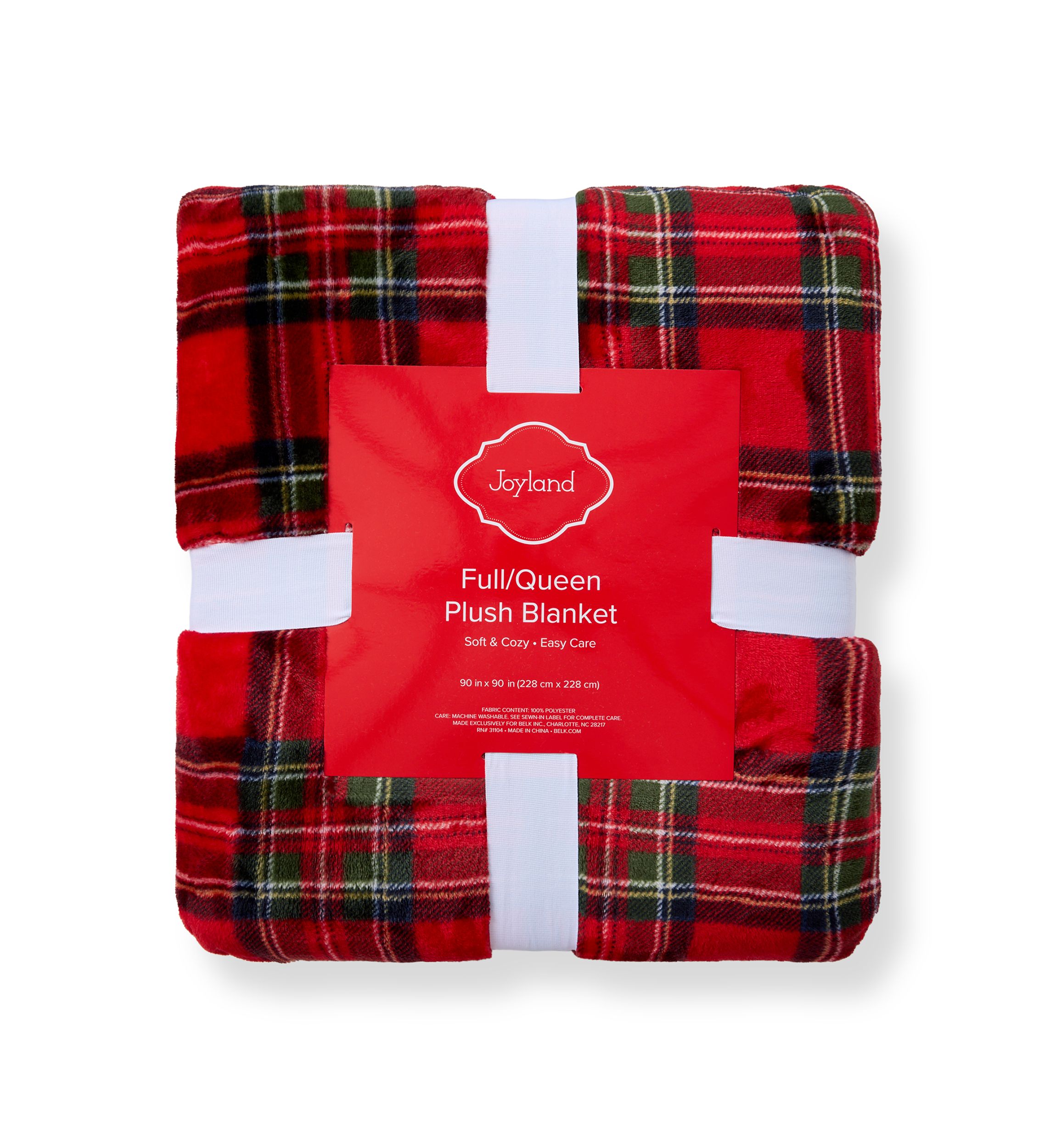 Red Tartan Plaid Plush Blanket