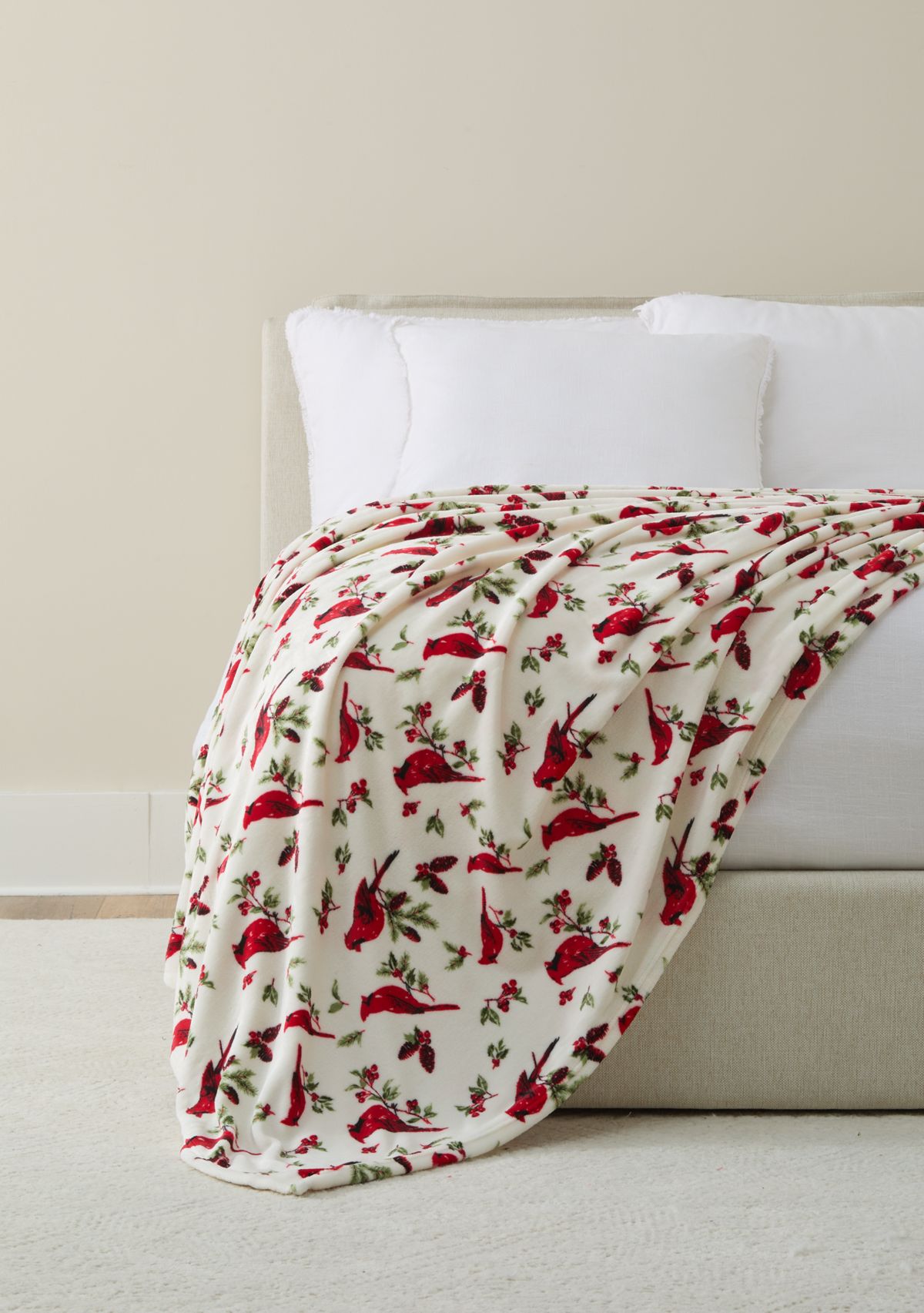 Winter Cardinal Plush Blanket
