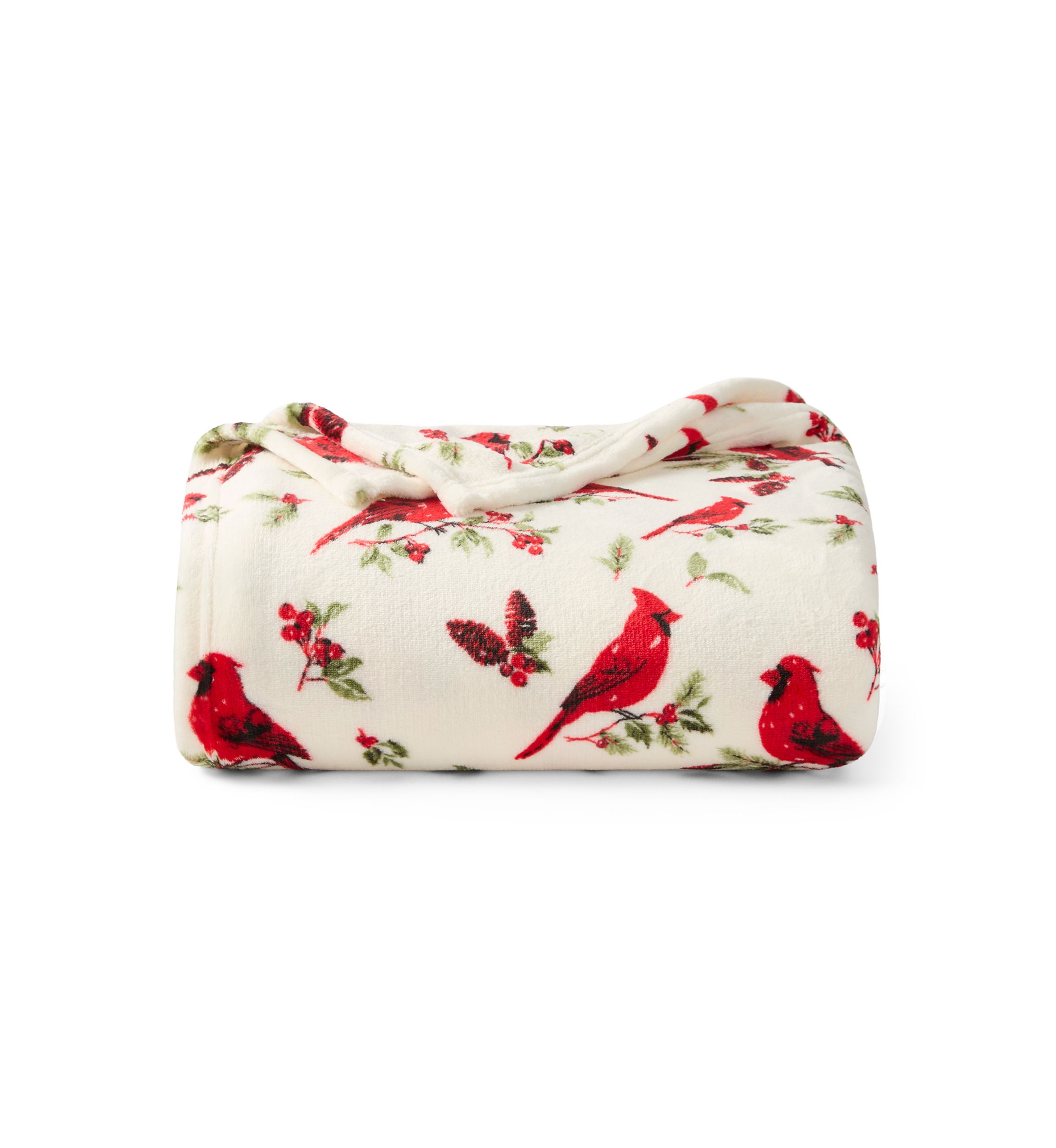 Winter Cardinal Plush Blanket