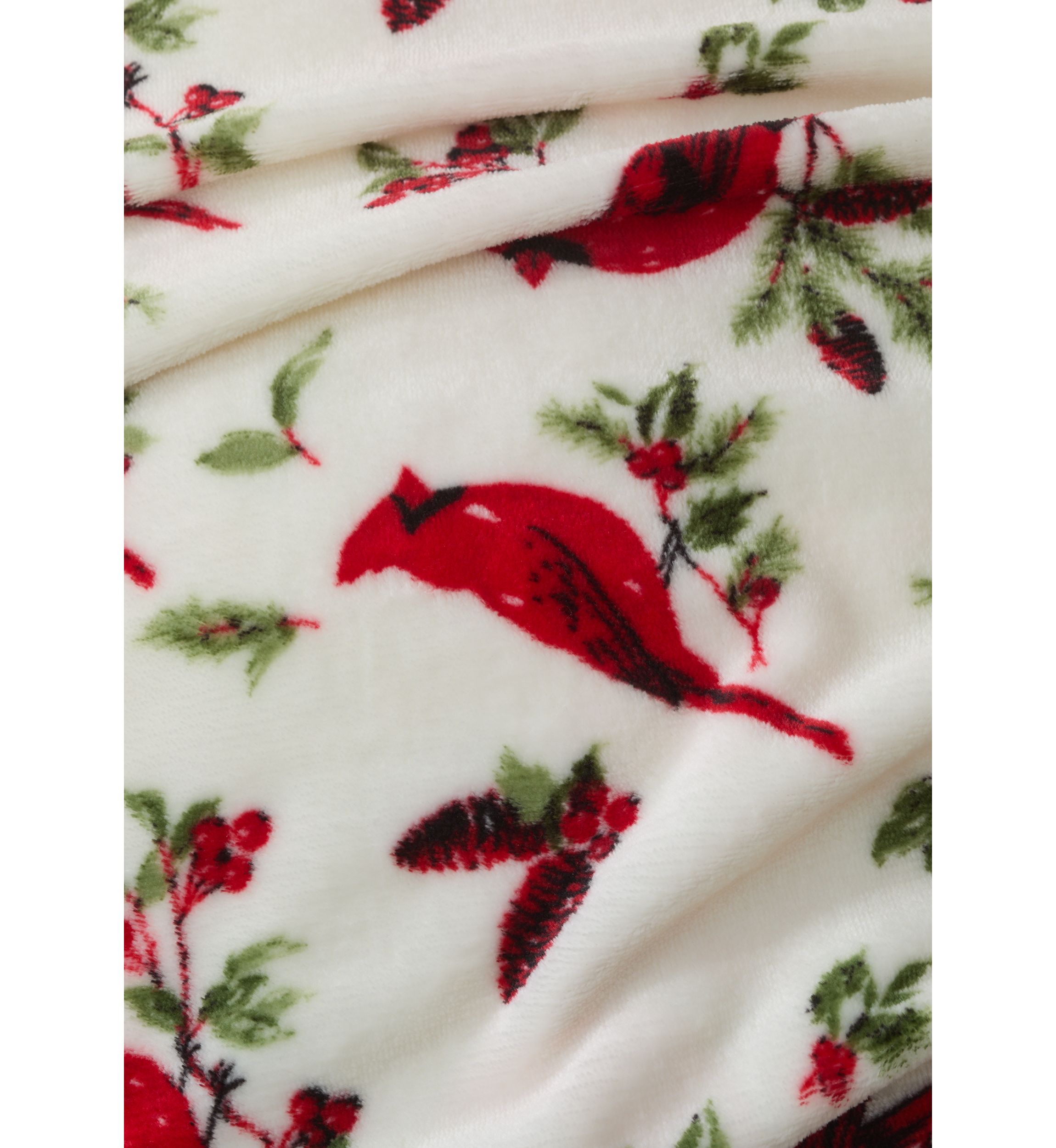 Winter Cardinal Plush Blanket