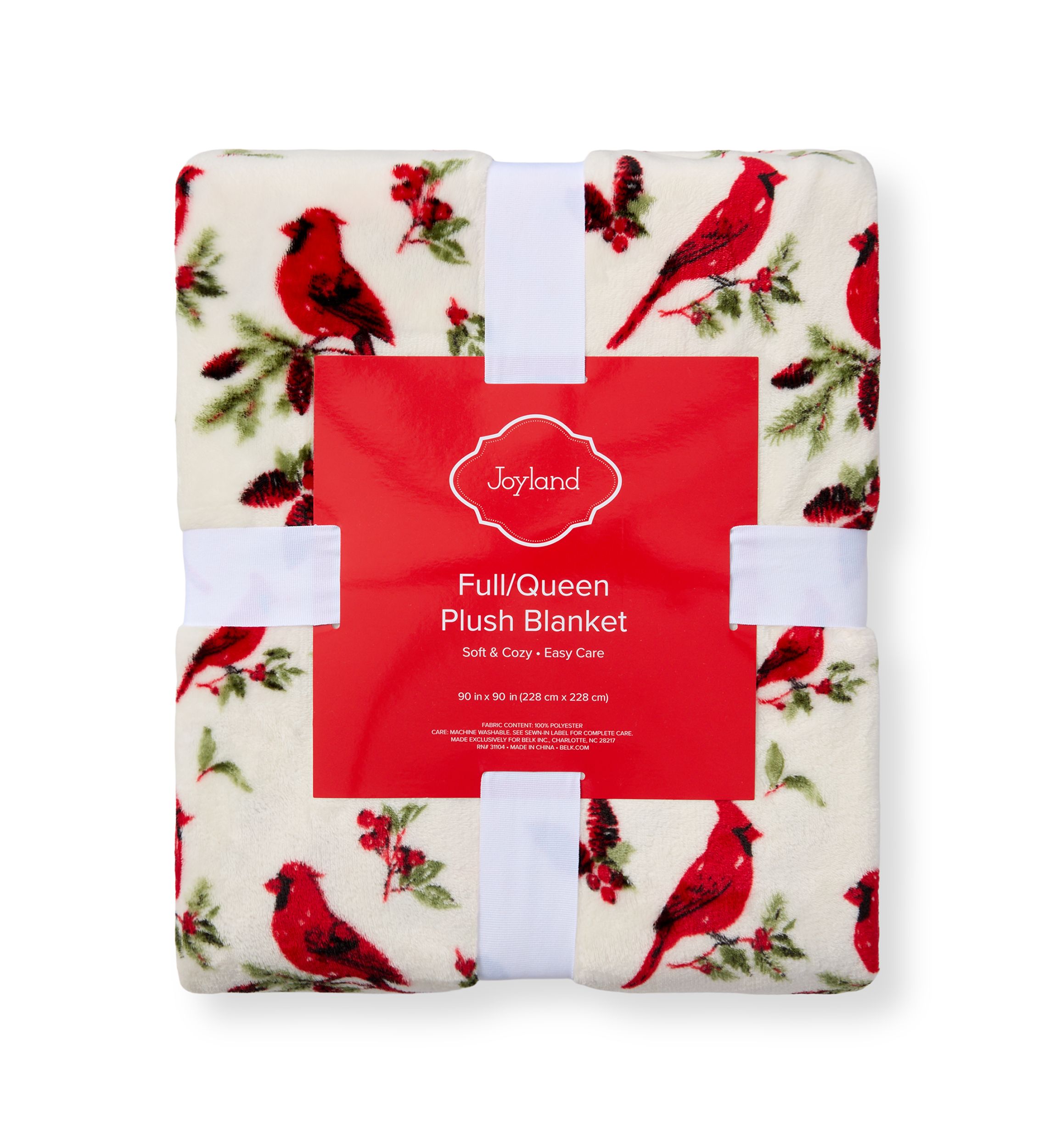 Winter Cardinal Plush Blanket