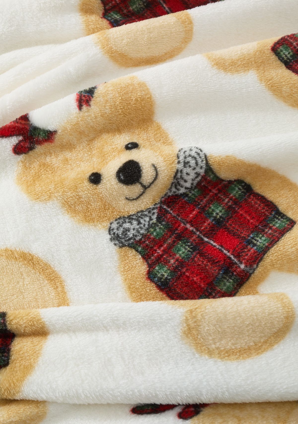 Holiday Belkie Bear Plush Blanket