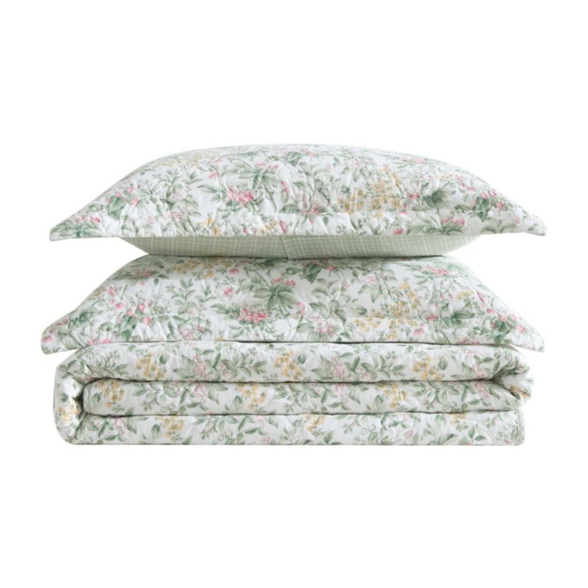 Bramble Floral Cotton Quilt Set