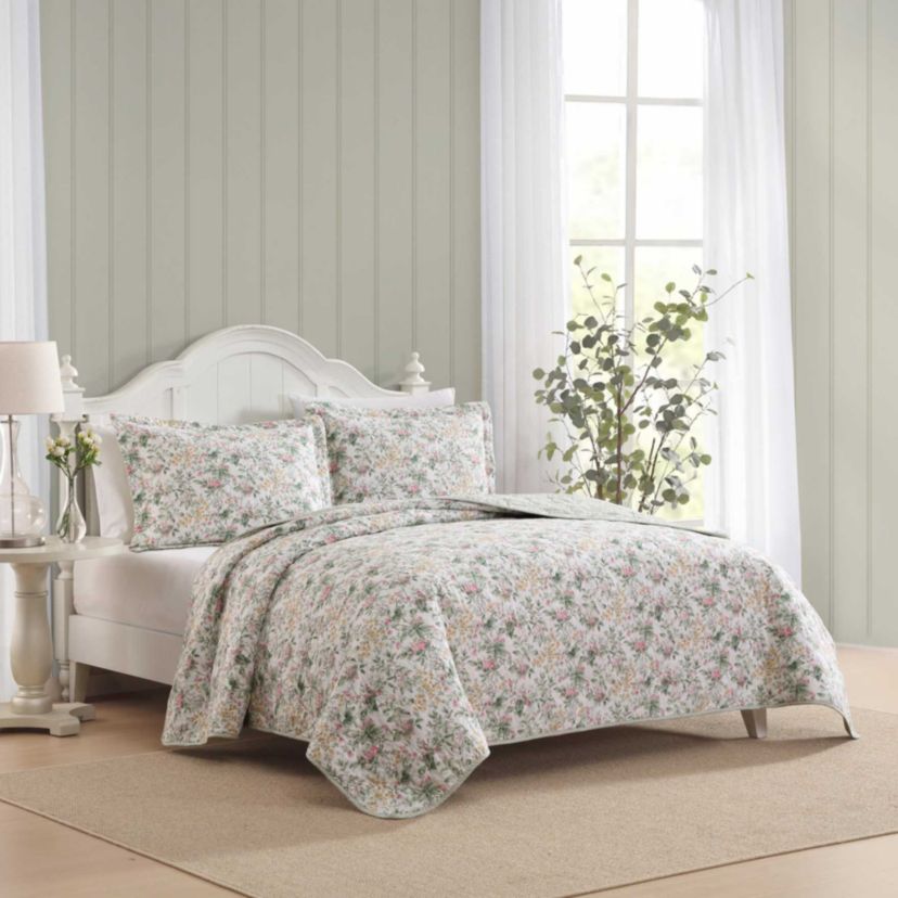 Bramble Floral Cotton Quilt Set