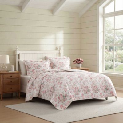 Laura Ashley Rosemoore Cotton Quilt Set