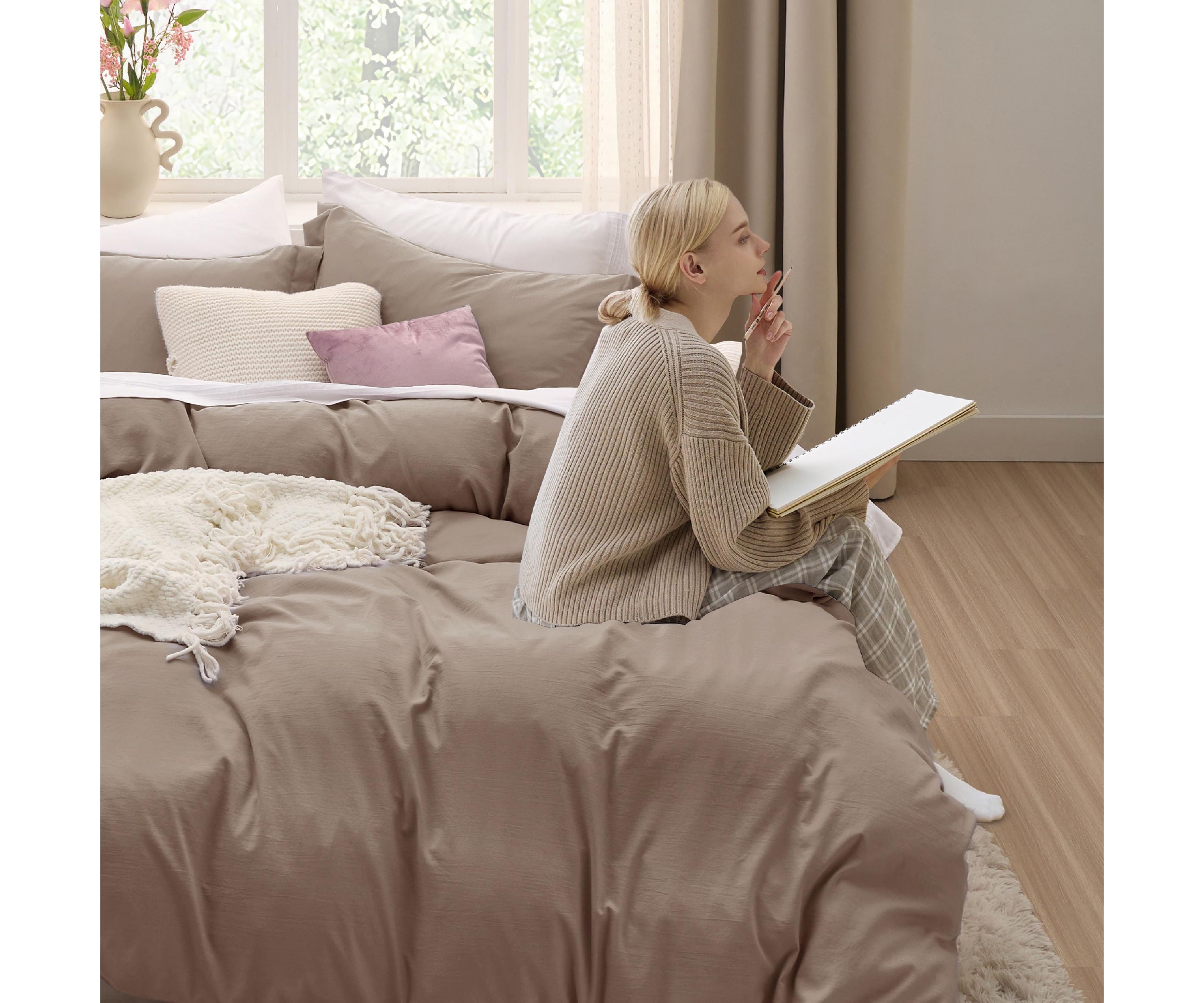 Bedsure Duvet Cover - Prewashed Extra Soft Bedding Set