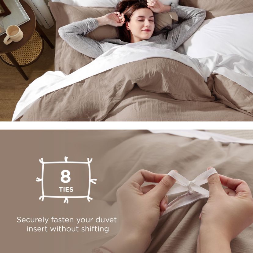 Bedsure Duvet Cover - Prewashed Extra Soft Bedding Set