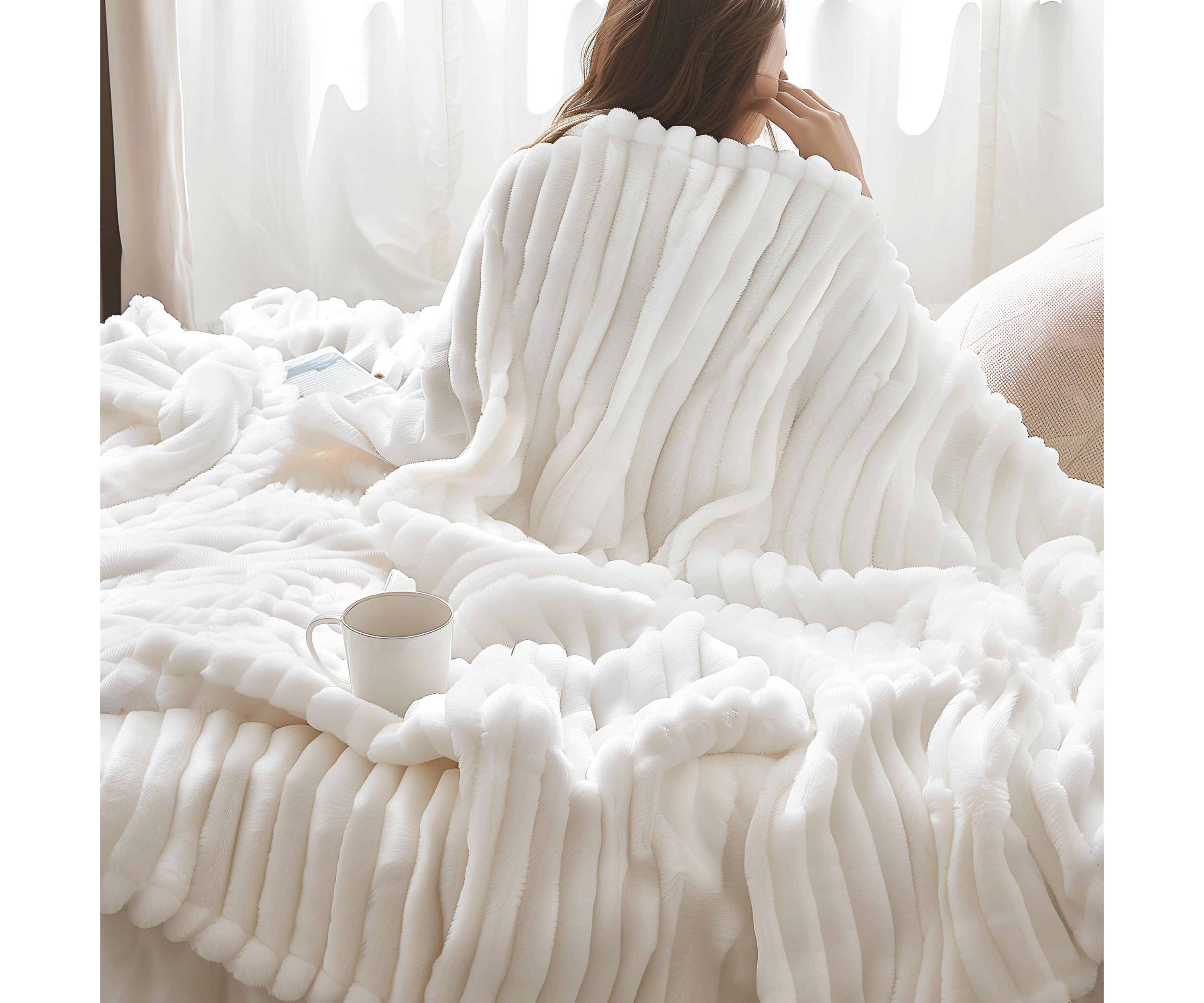 GentleSoft™ Wide Ribbed Plush Blanket