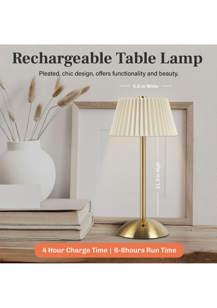 Iris Ecru Rechargeable Table Lamp
