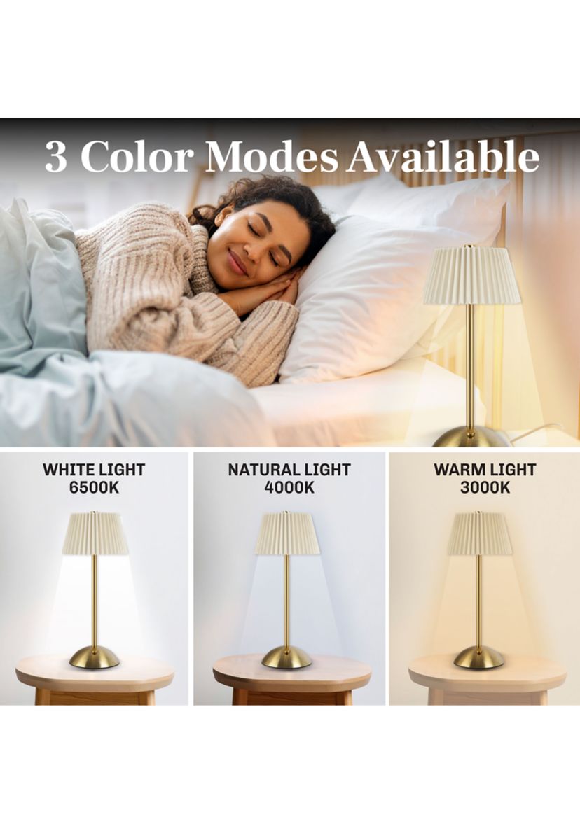 Iris Ecru Rechargeable Table Lamp