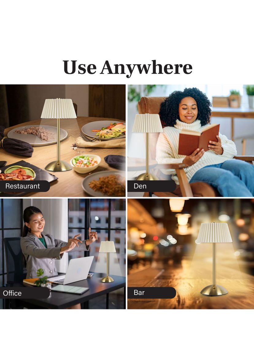 Iris Ecru Rechargeable Table Lamp