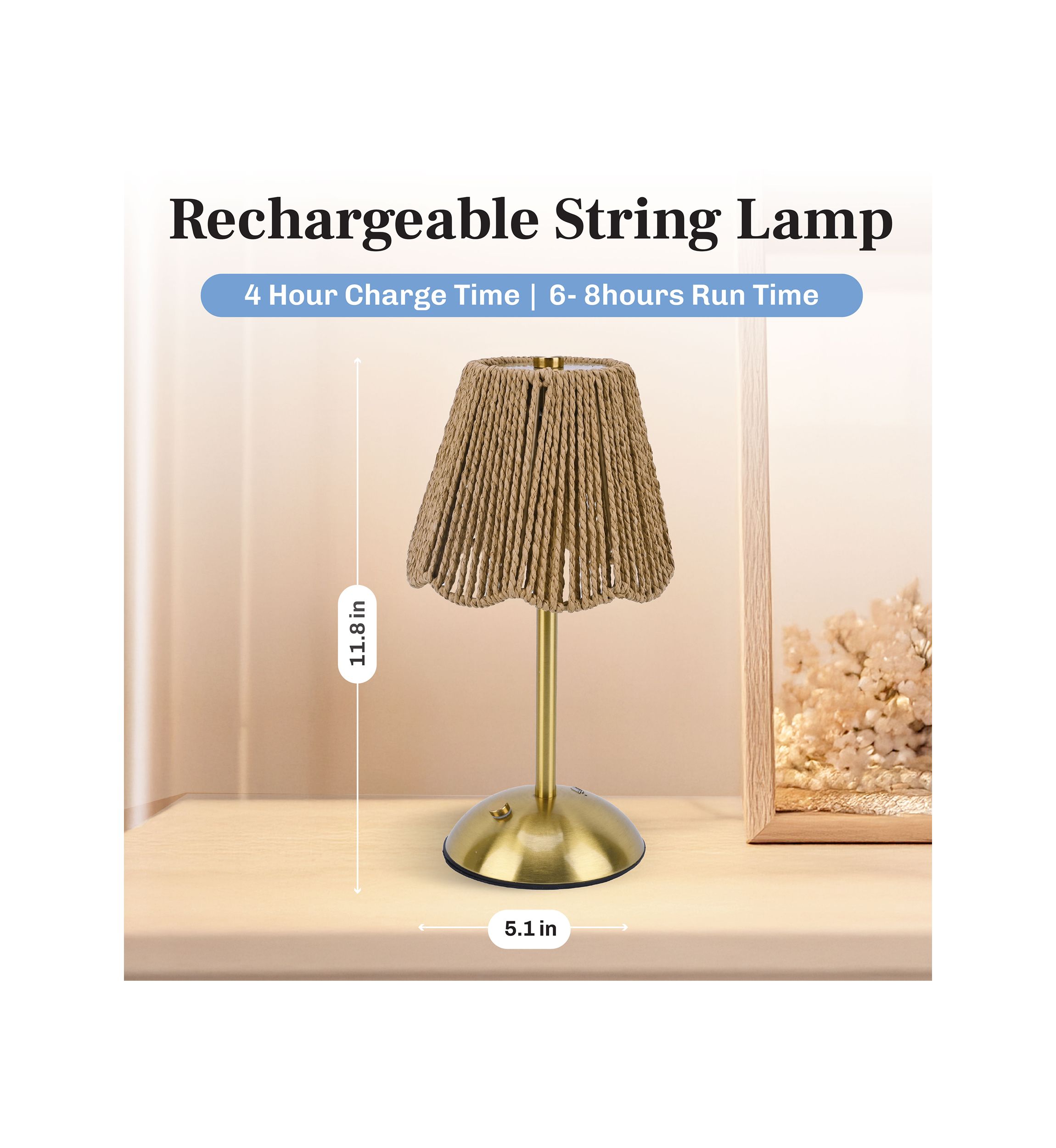 Rechargeable Woven String Lamp 