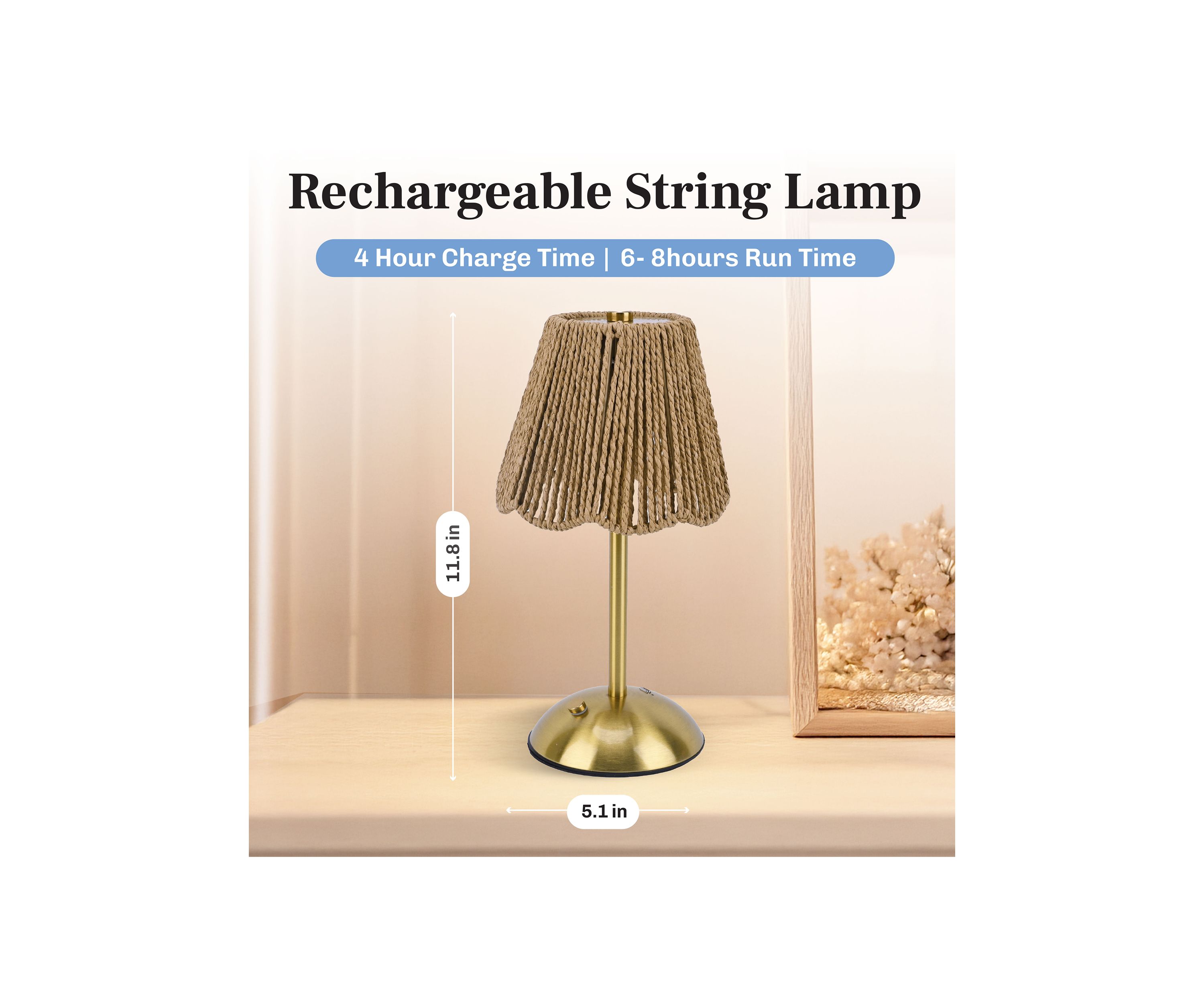 Rechargeable Woven String Lamp 