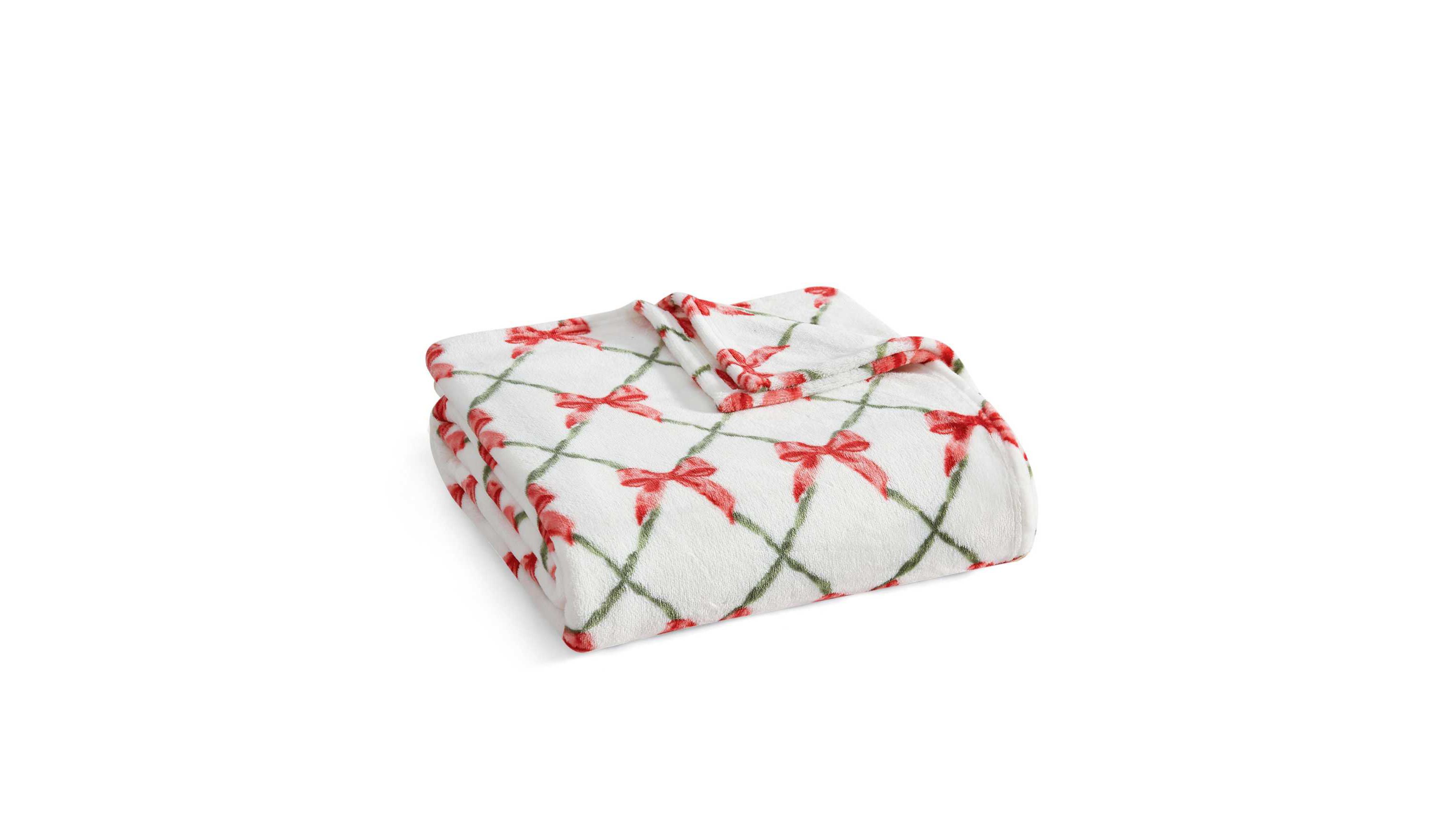 Emmas Bow Microfiber Throw