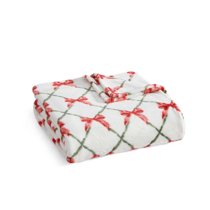 Emmas Bow Microfiber Throw