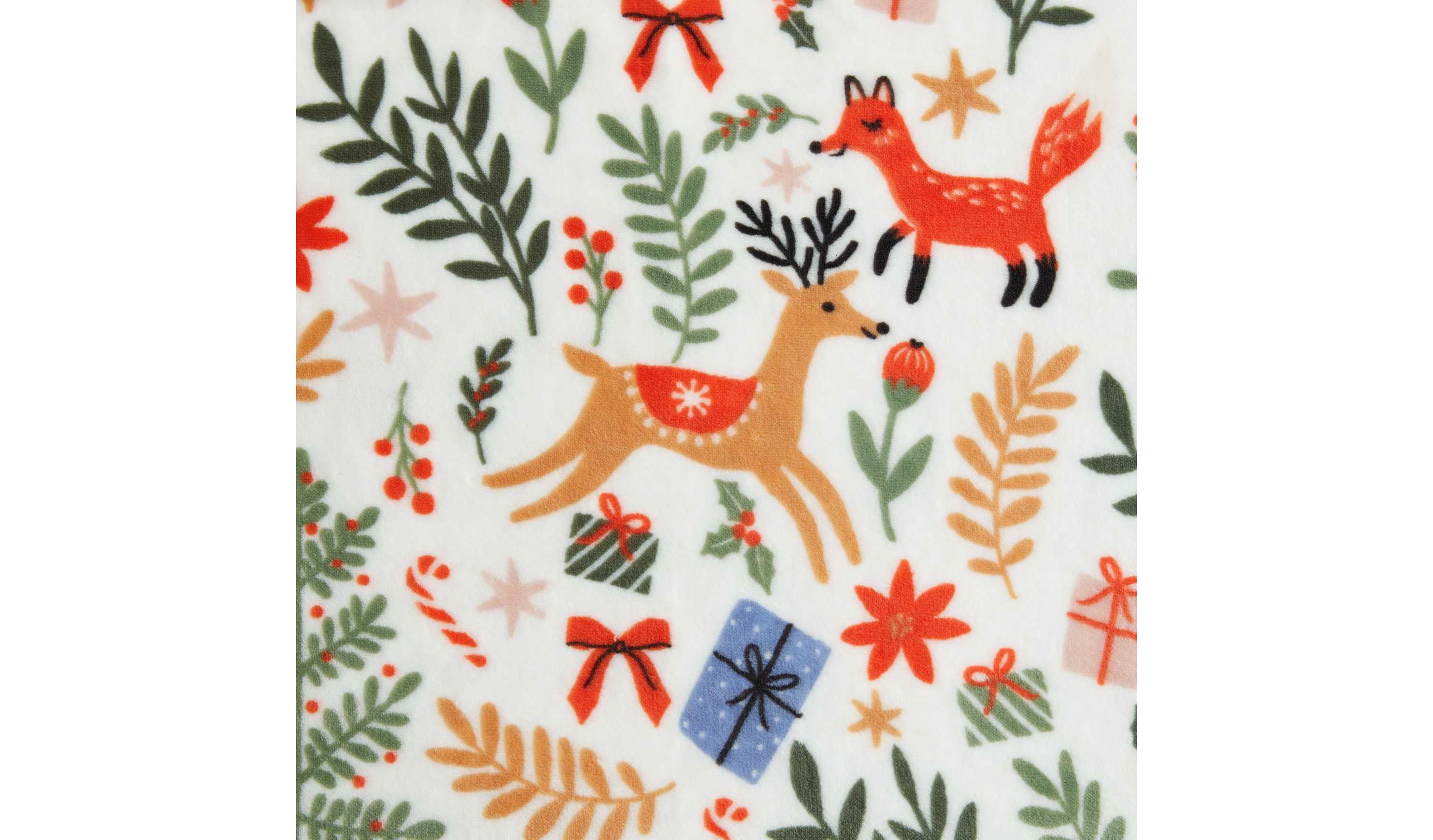 Holiday Woodland Microfiber Throw