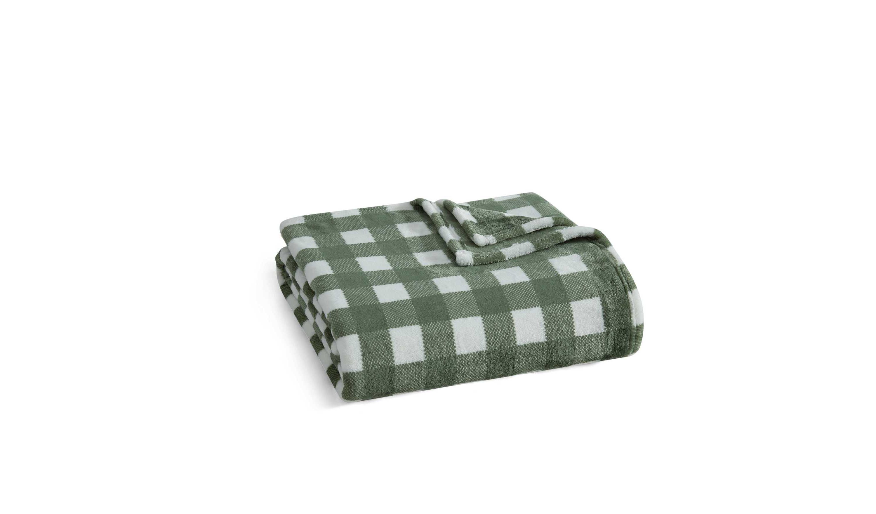 Madison Gingham Microfiber Throw
