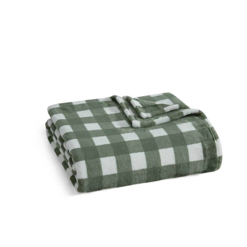Madison Gingham Microfiber Throw