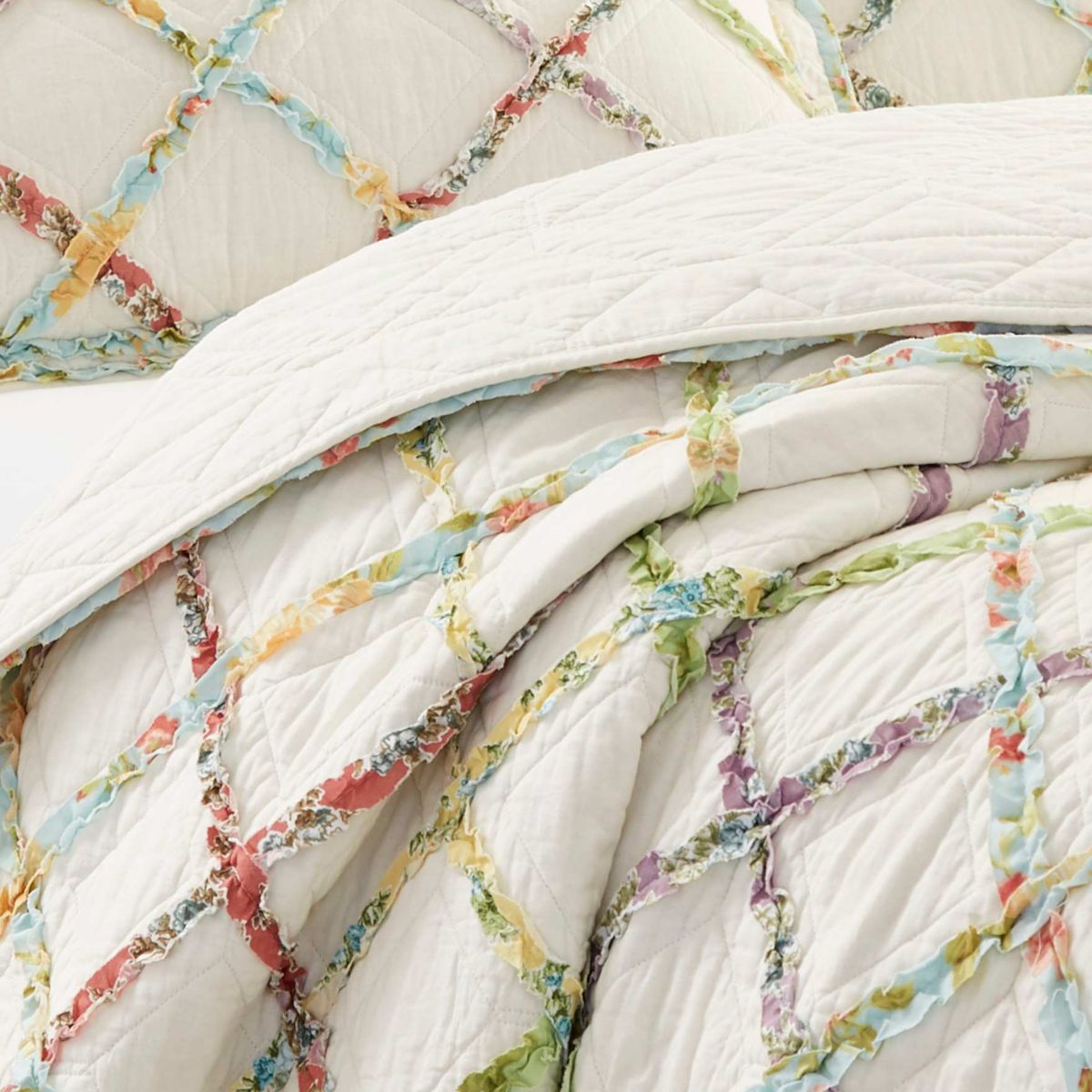 Ruffle Garden Cotton Quilt Open Stock