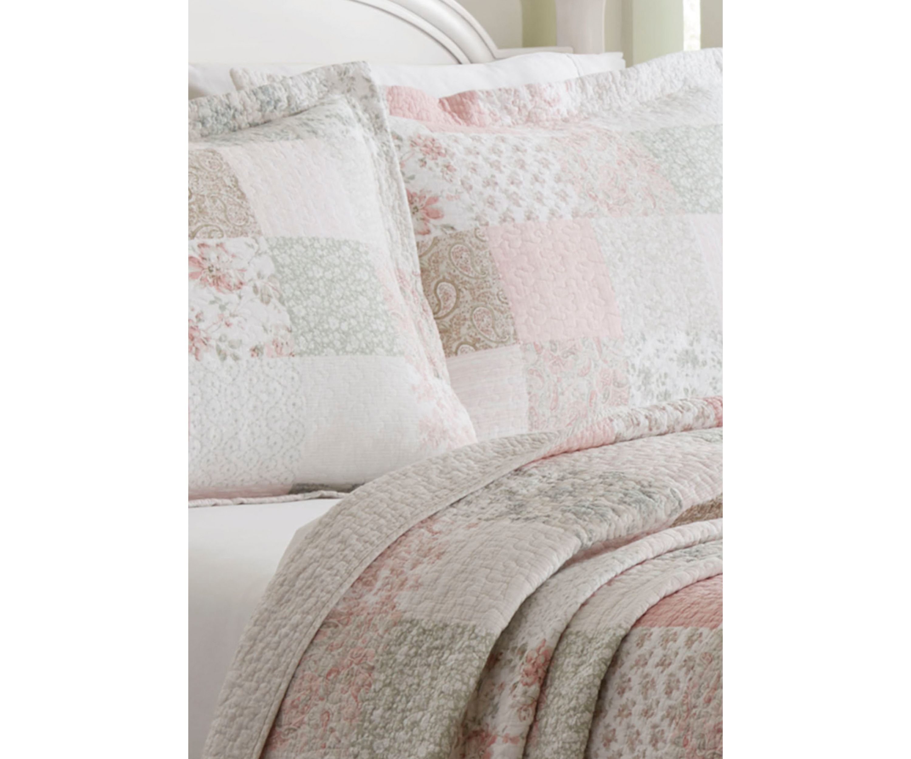 Celina Patchwork 3-Piece Floral Cotton Quilt Set