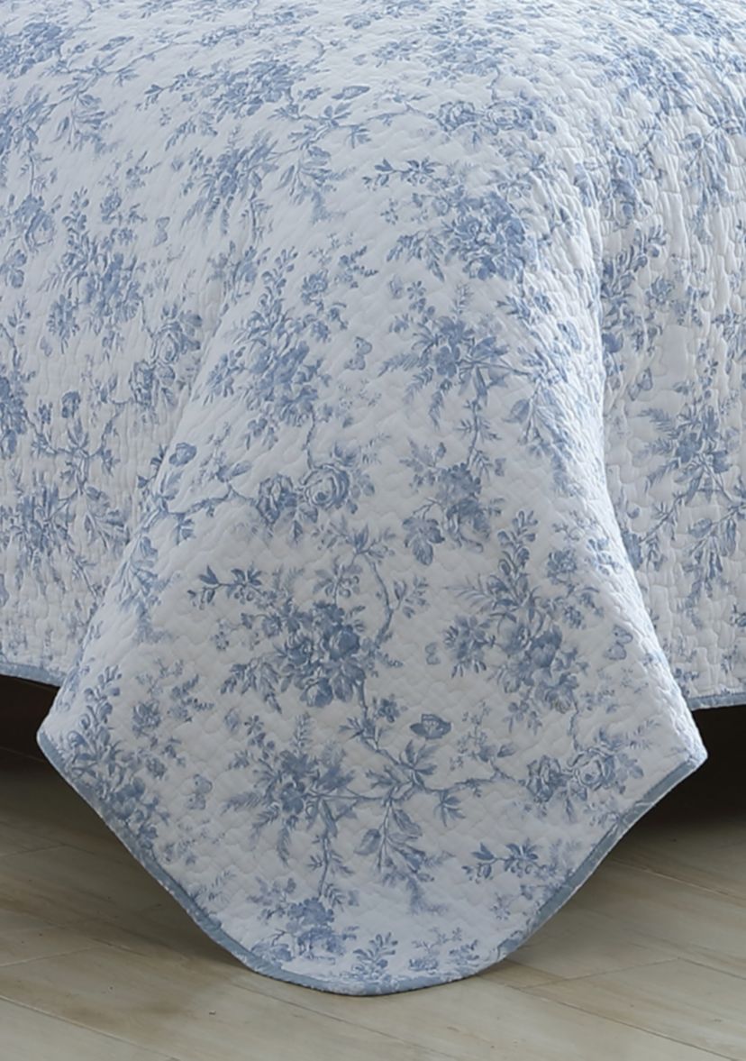 Walled Garden 3-Piece Floral Cotton Quilt Set