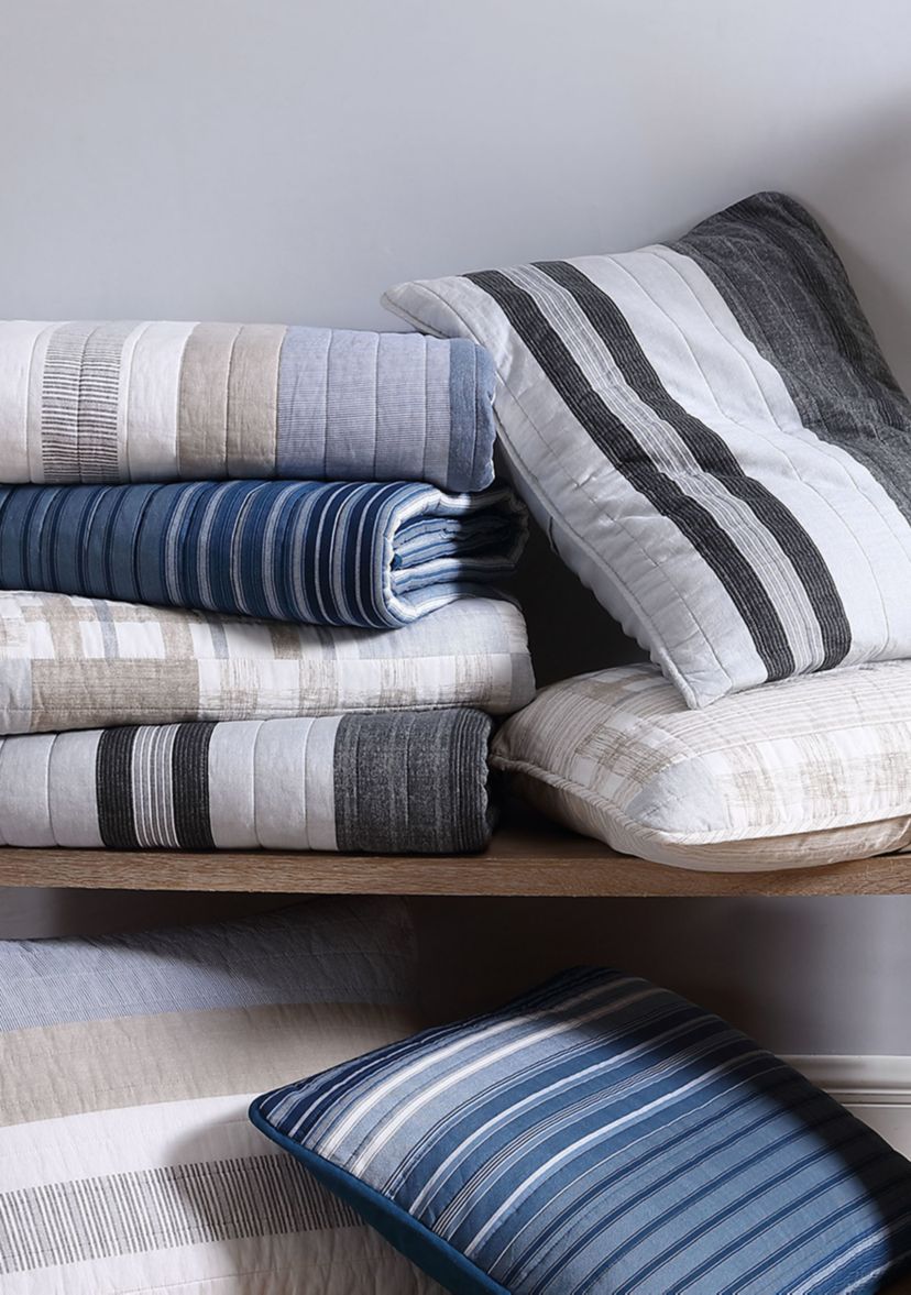 Coveside 3-Piece Striped Cotton Quilt Set