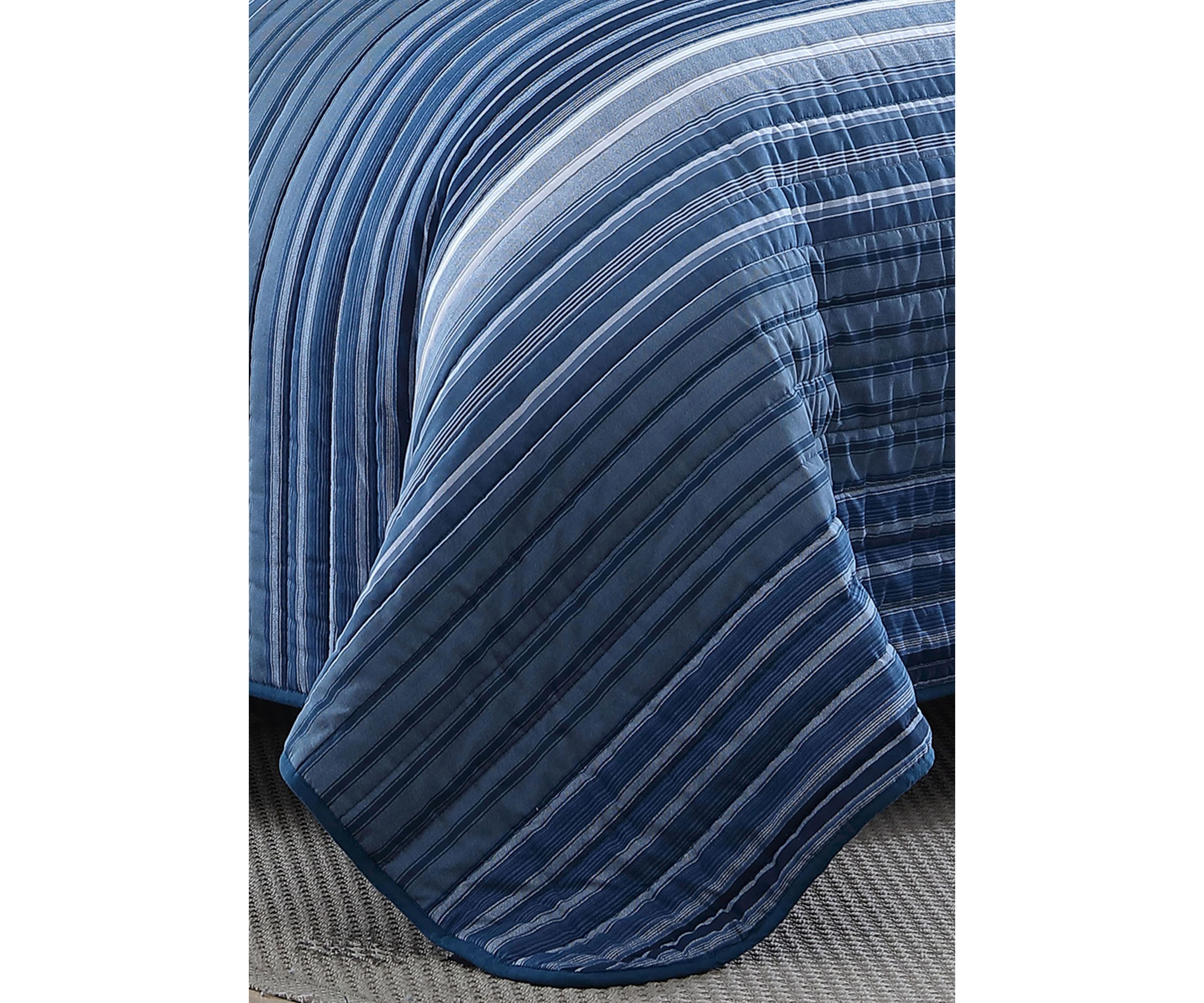 Coveside 3-Piece Striped Cotton Quilt Set