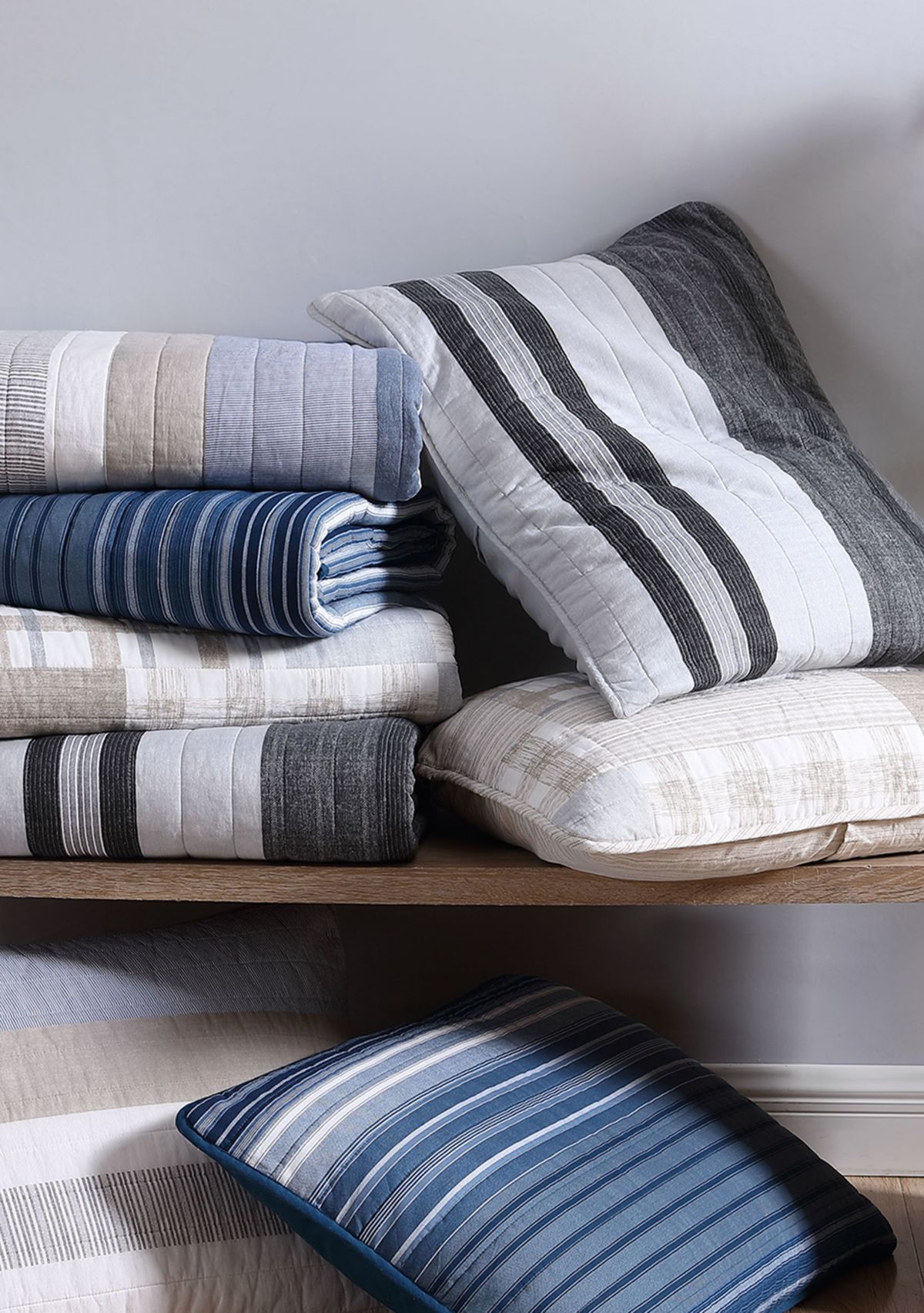 Ardmoore 3-Piece Striped Cotton Quilt Set