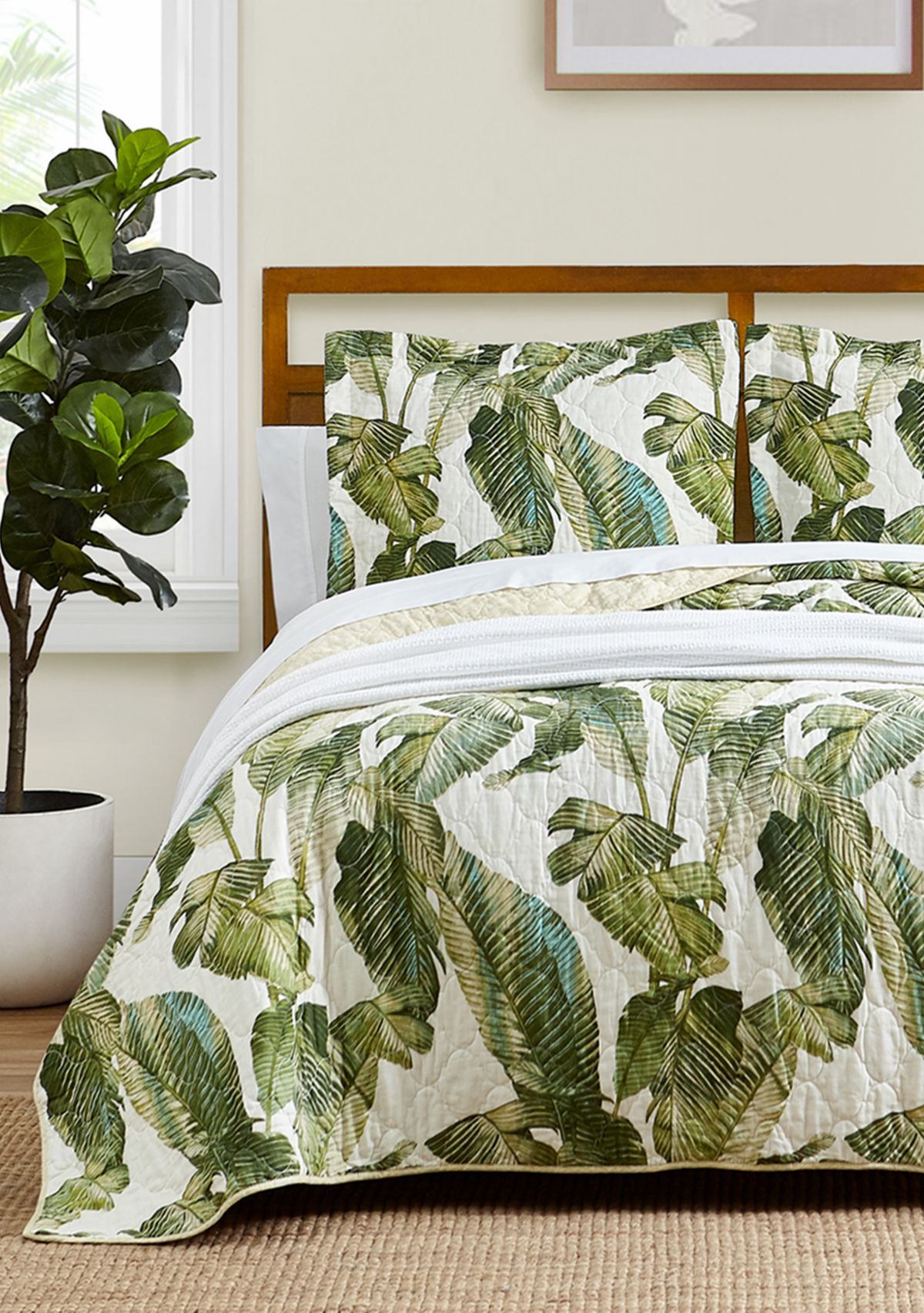Fiesta Palms Cotton Quilt Set