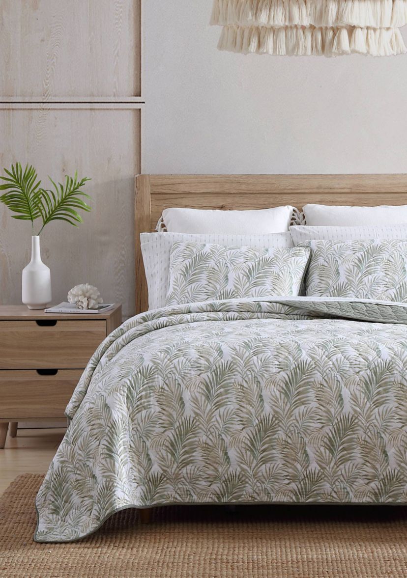 Maui Palm 3-Piece Cotton Quilt Set