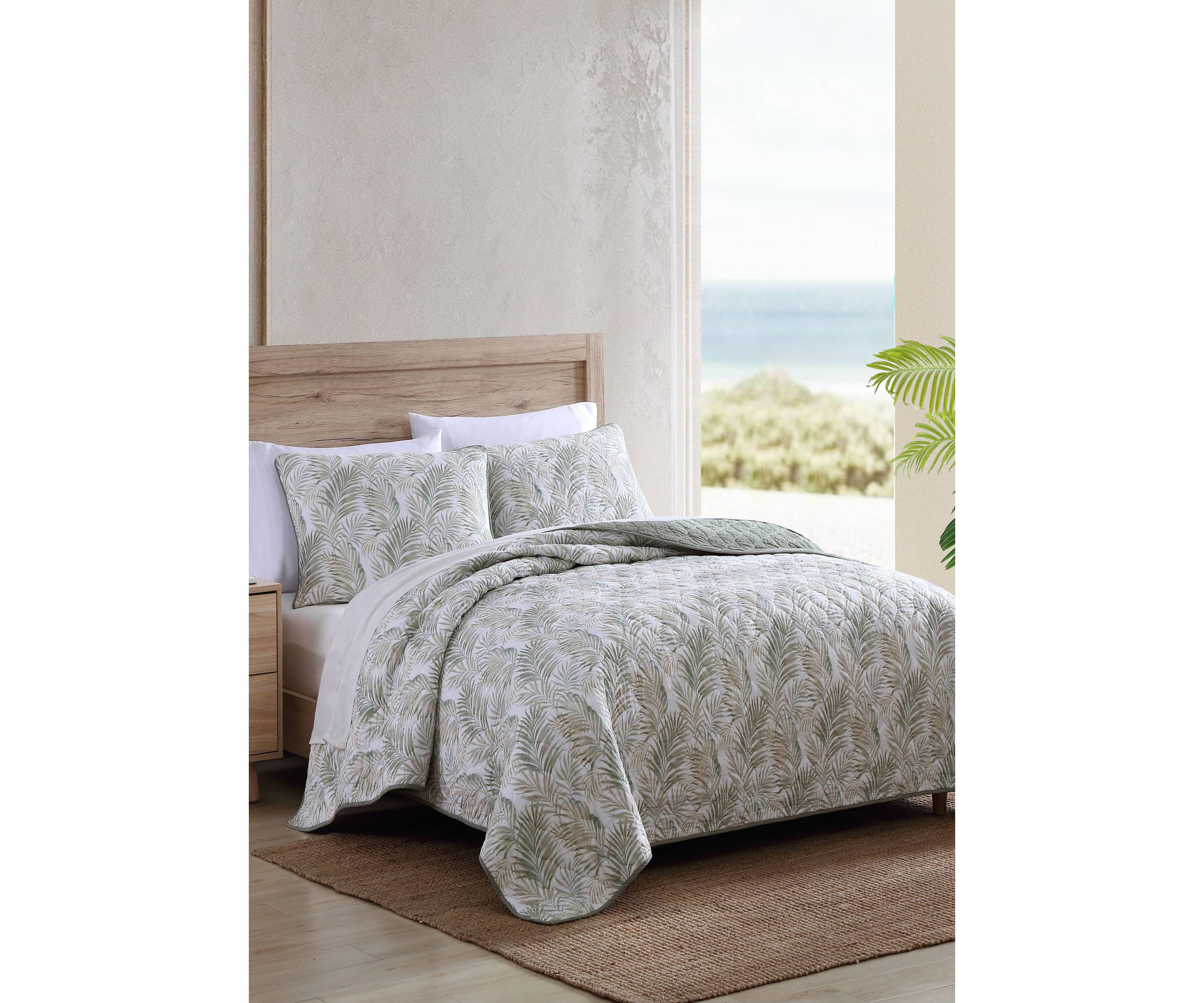 Maui Palm 3-Piece Cotton Quilt Set