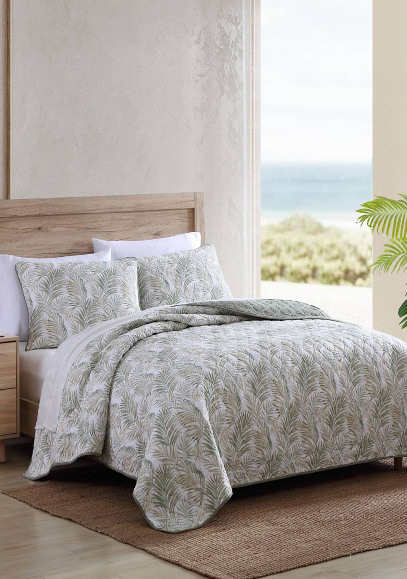 Maui Palm 3-Piece Cotton Quilt Set
