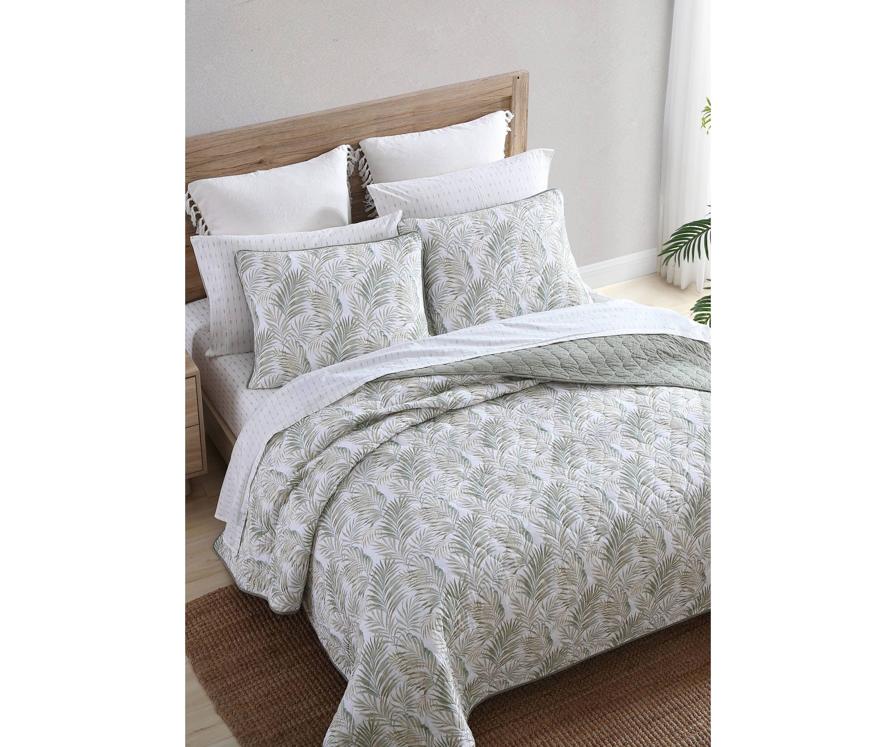 Maui Palm 3-Piece Cotton Quilt Set