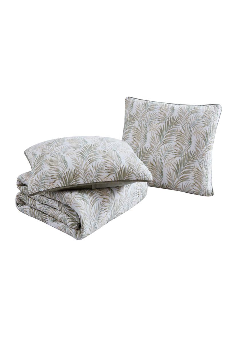 Maui Palm 3-Piece Cotton Quilt Set