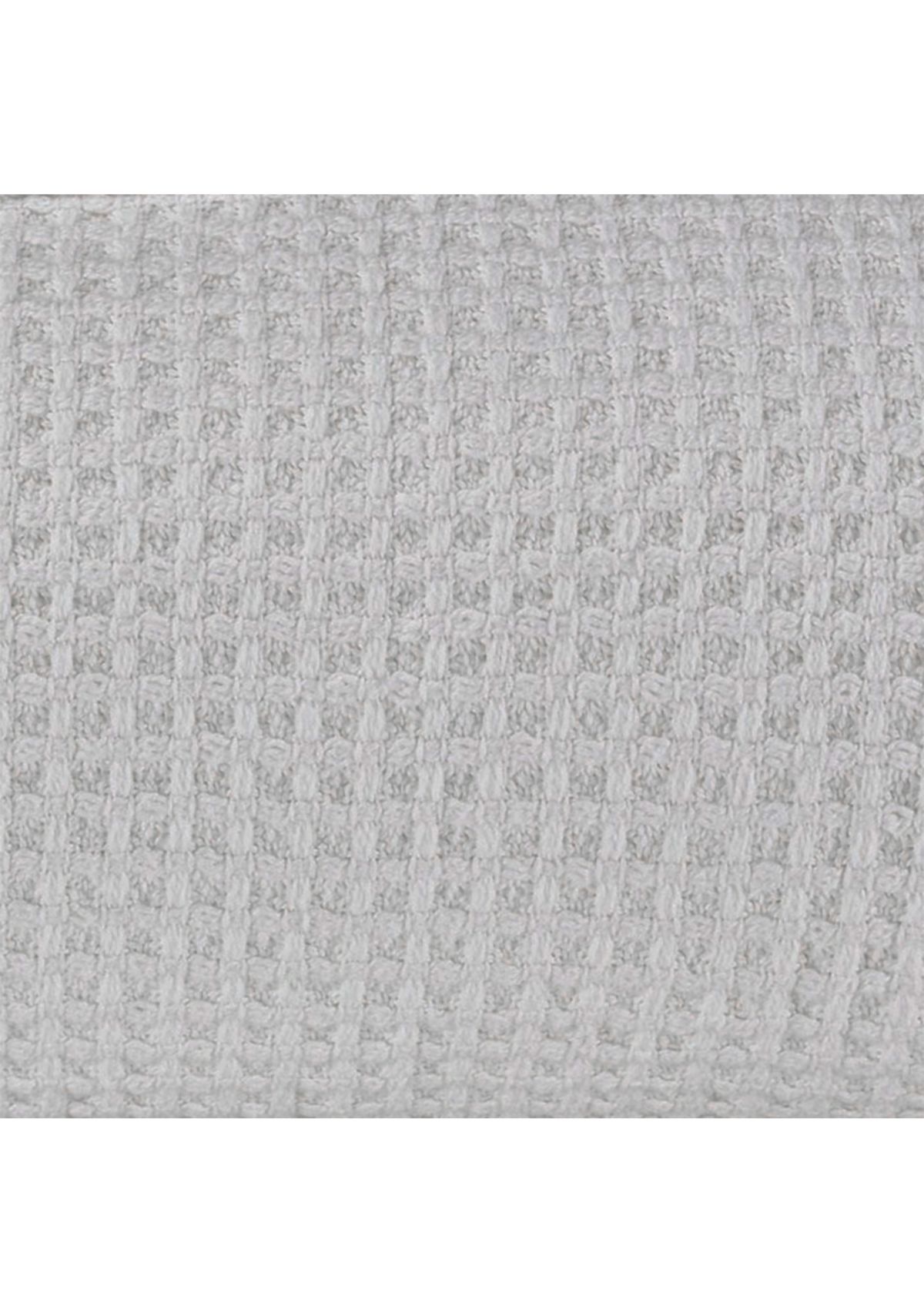 Waffleweave Gray Cotton Blanket