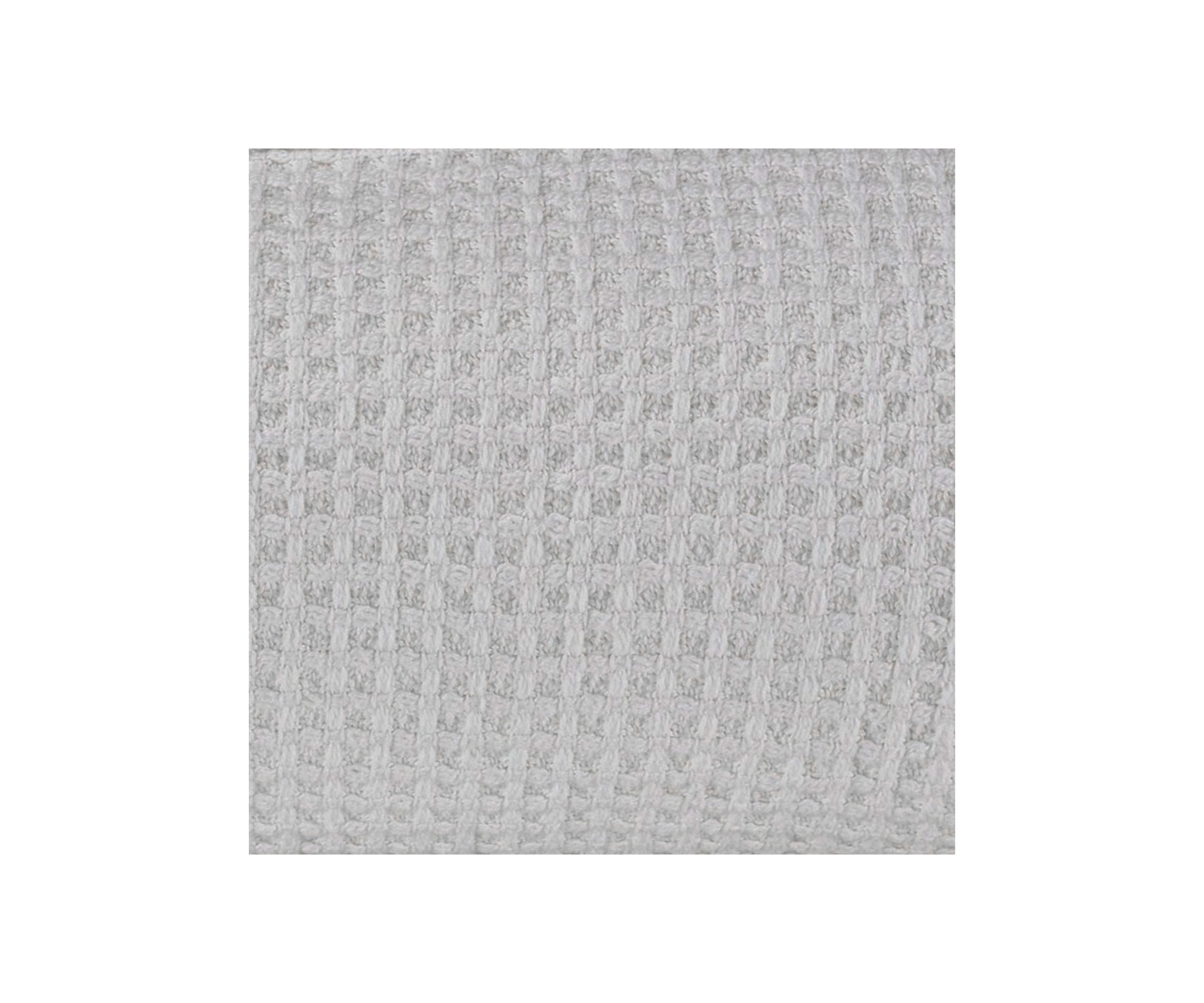 Waffleweave Gray Cotton Blanket