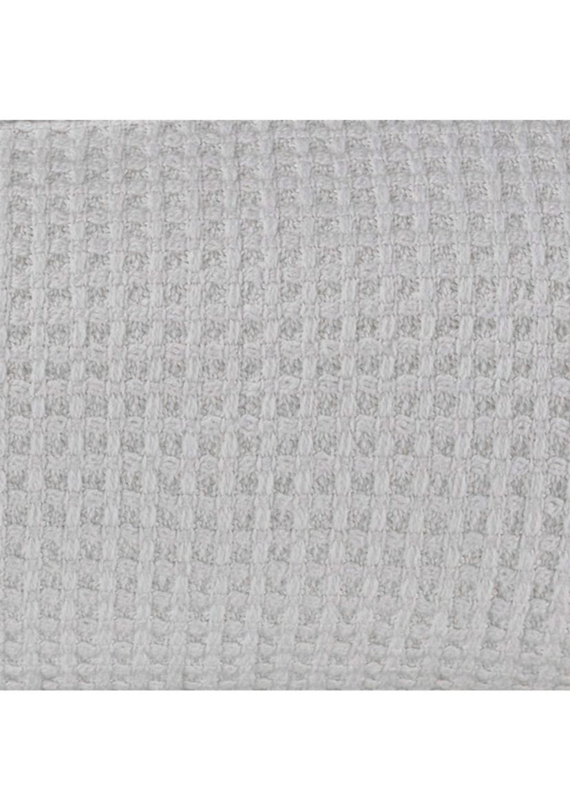 Waffleweave Gray Cotton Blanket