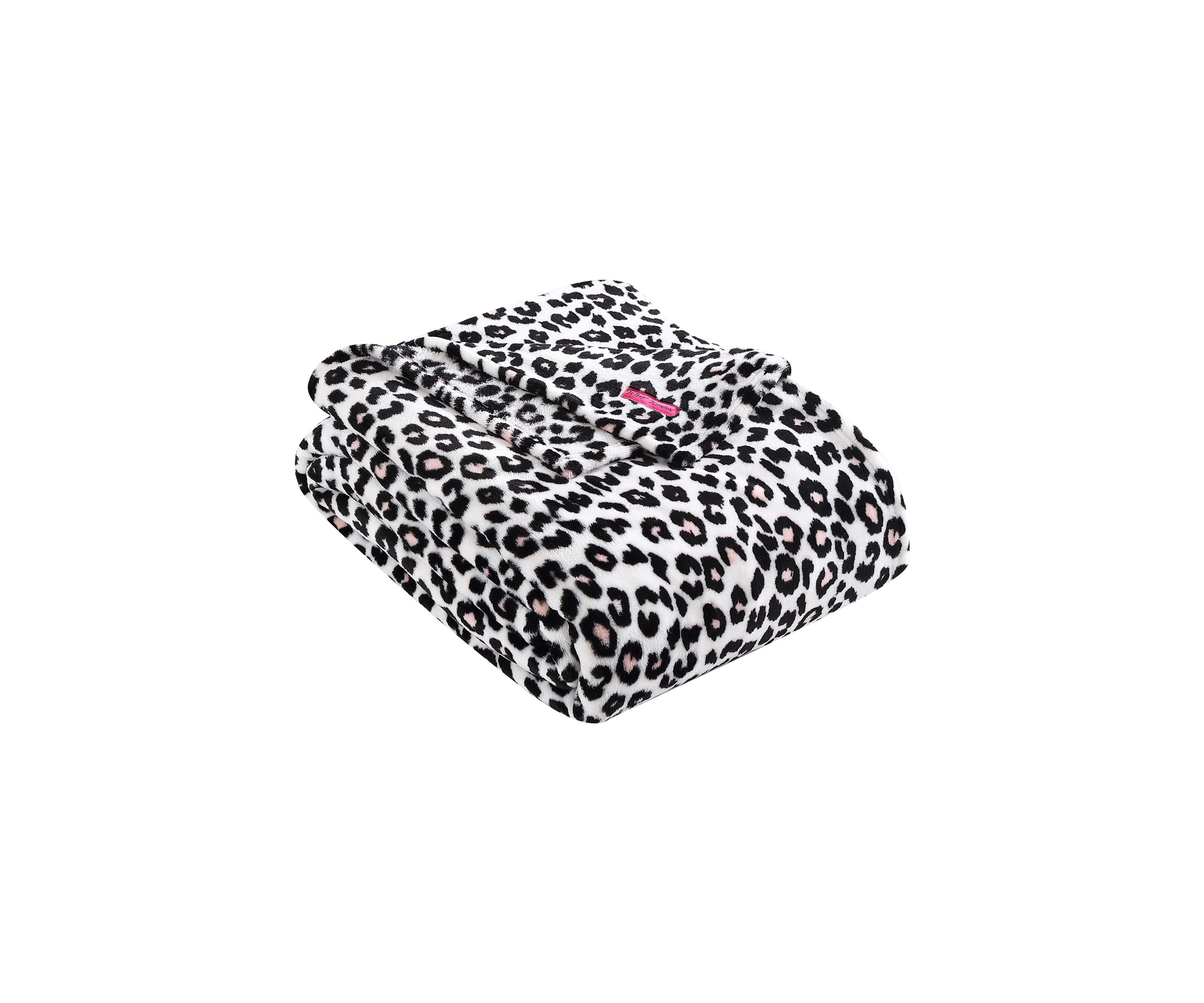 Betseys Leopard Pink Plush Blanket