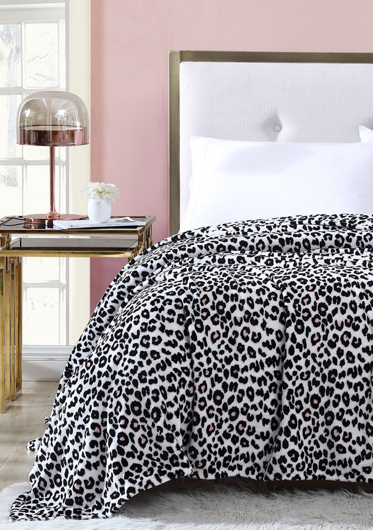 Betseys Leopard Pink Plush Blanket