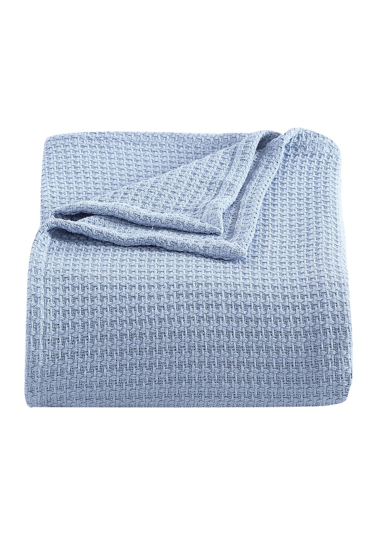 Bahama Coast Blue Cotton Blanket