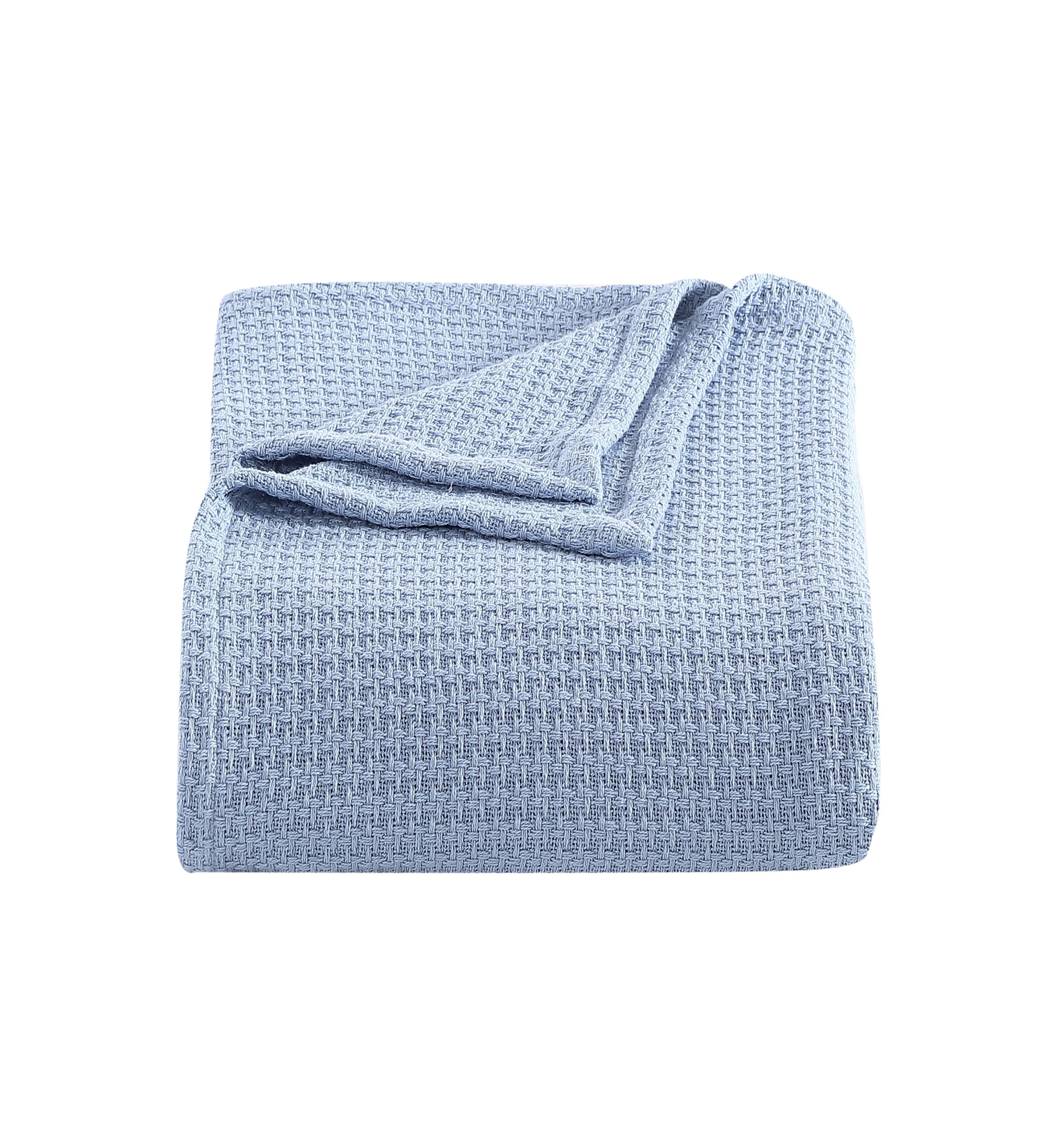 Bahama Coast Blue Cotton Blanket
