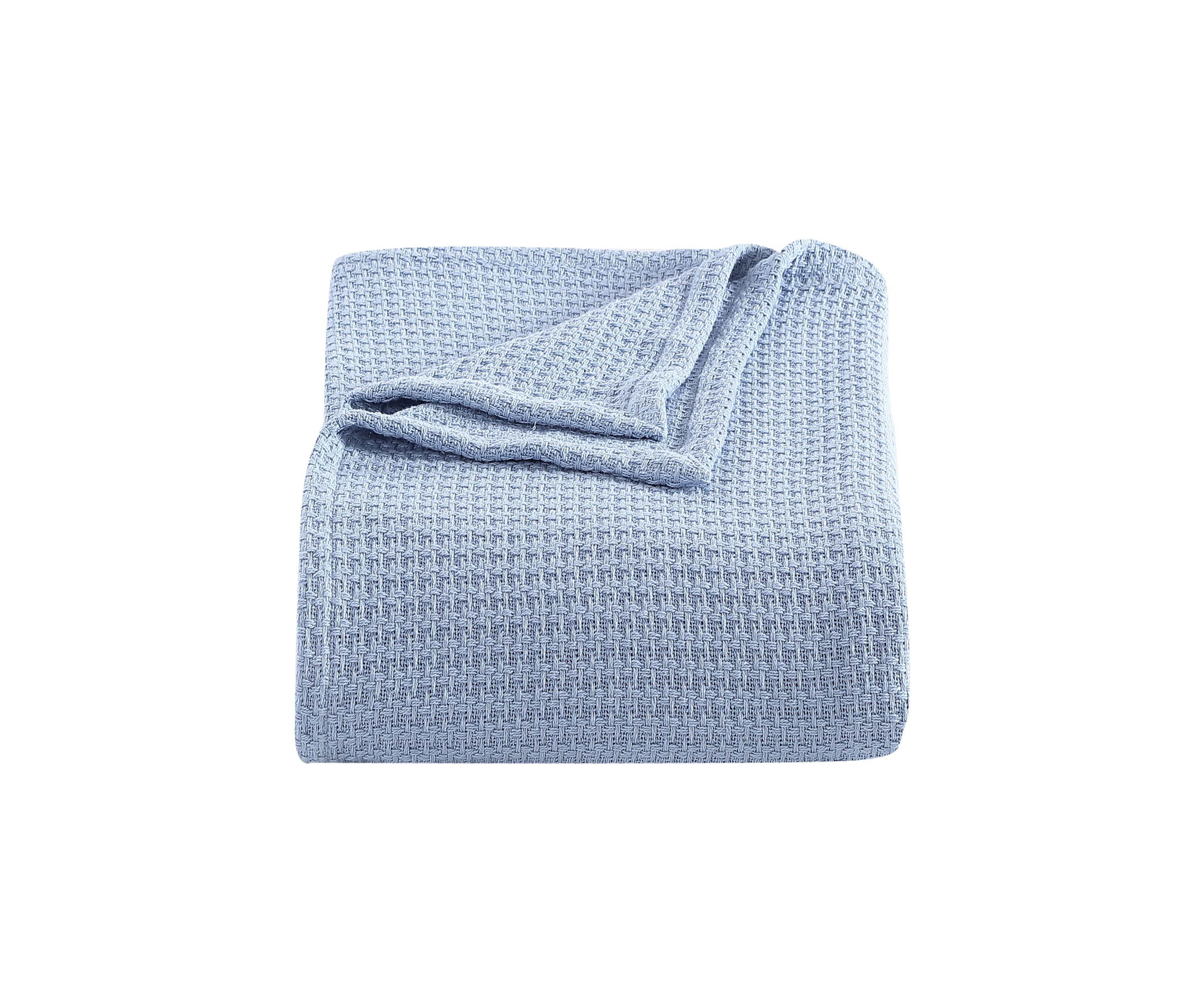 Bahama Coast Blue Cotton Blanket