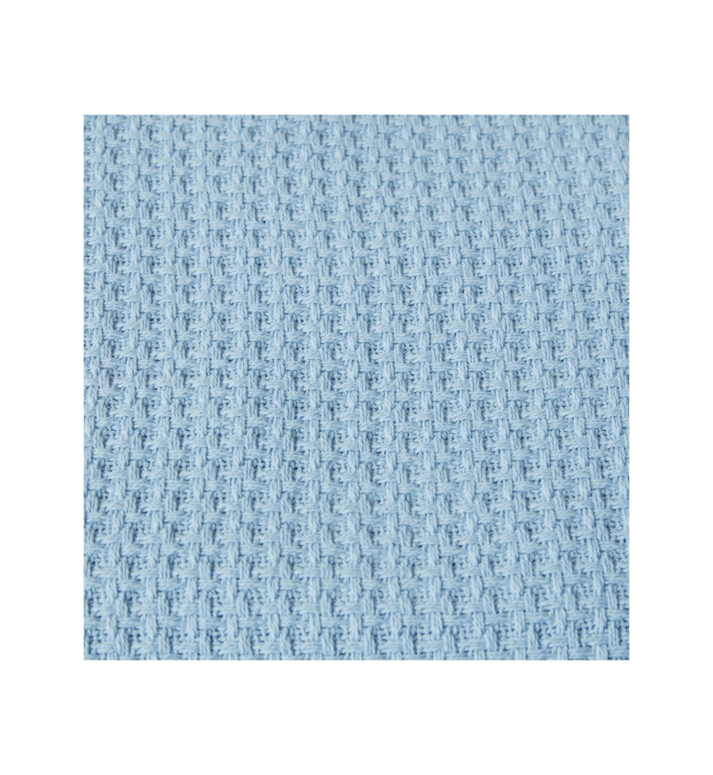 Bahama Coast Blue Cotton Blanket