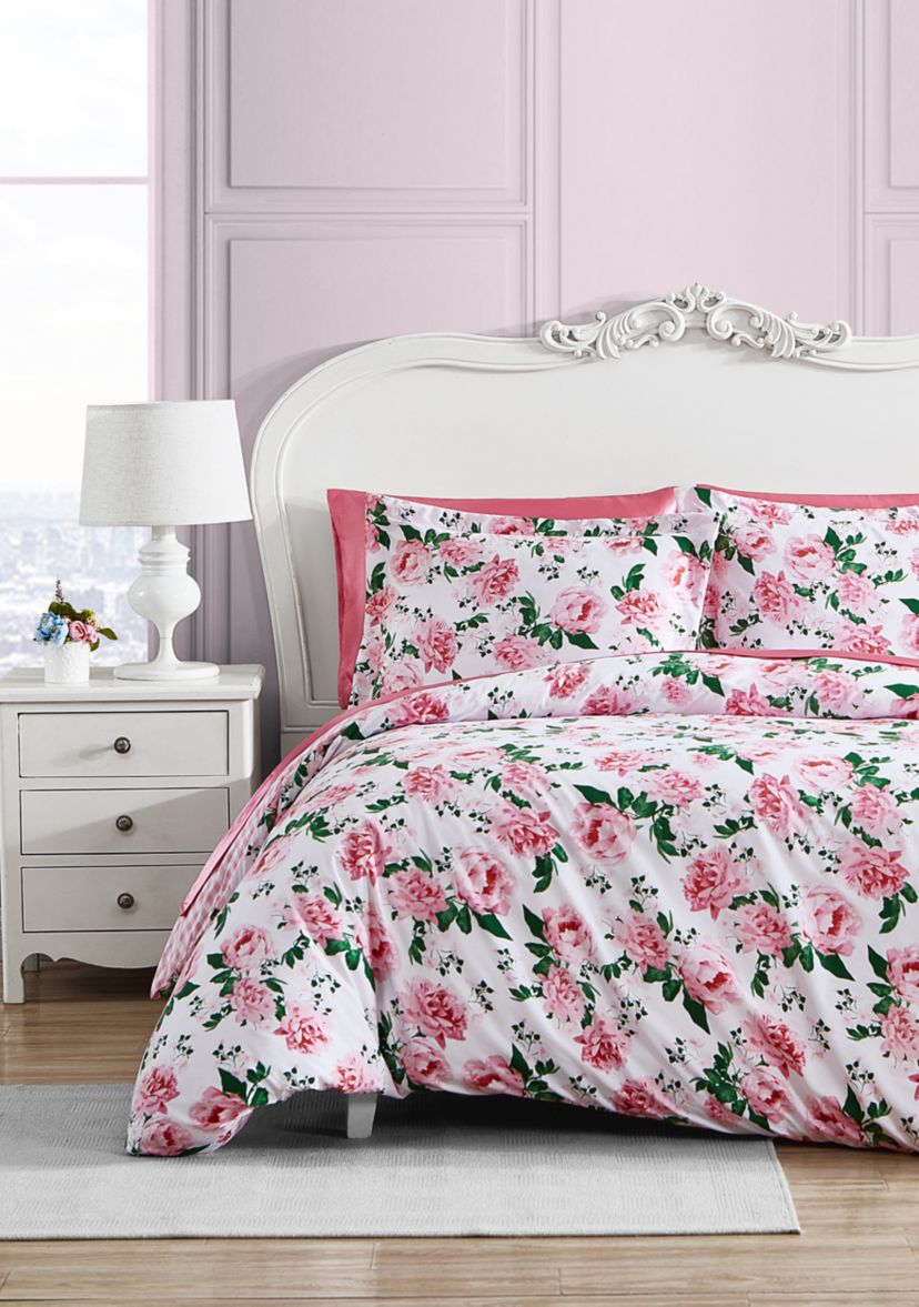Blooming Roses Cotton Duvet Cover Set