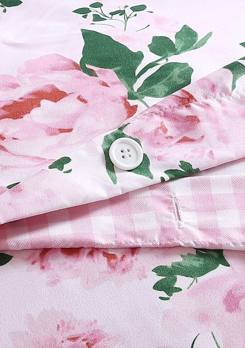 Blooming Roses Cotton Duvet Cover Set